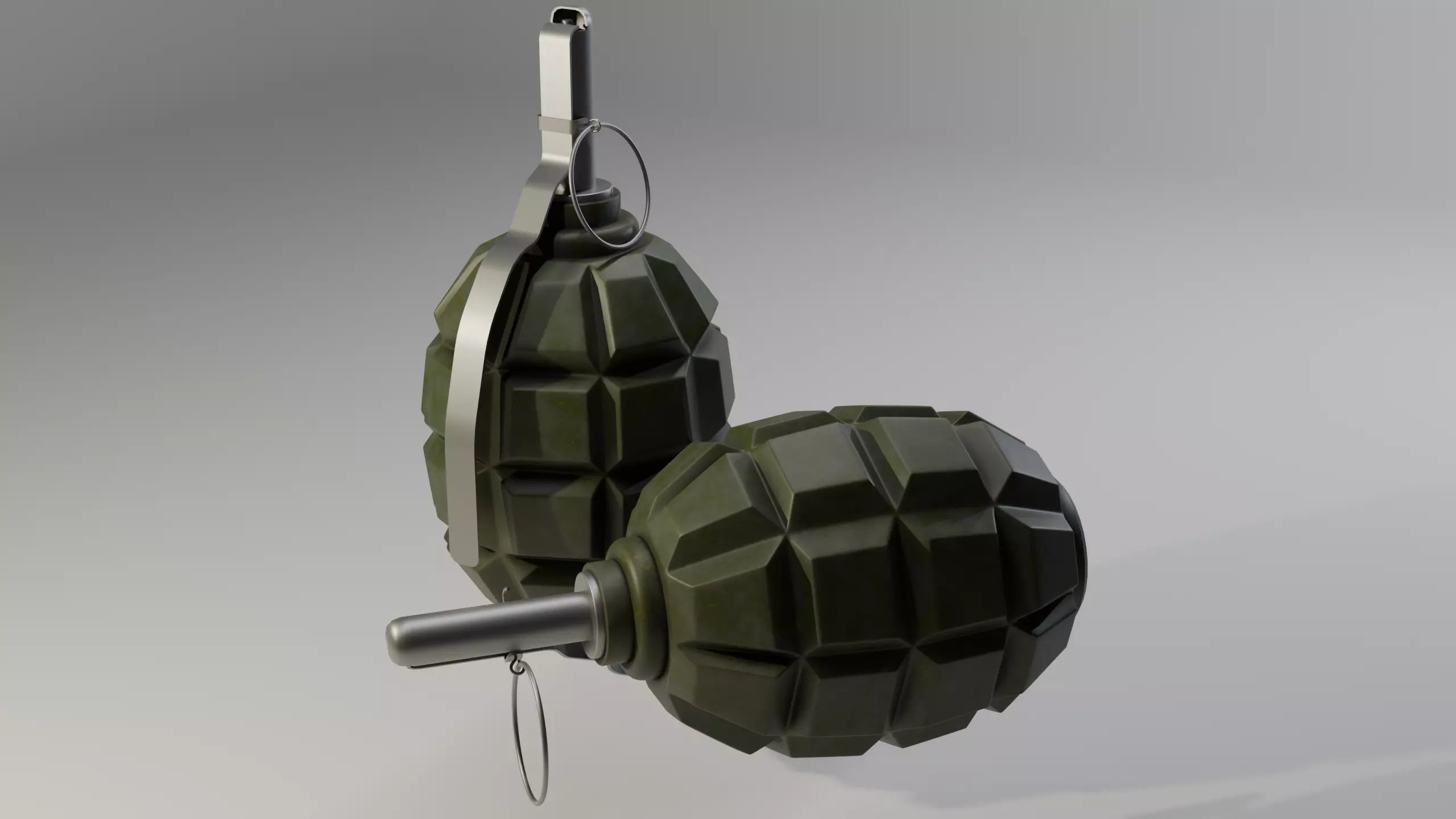 3 Soviet and 3 USA grenades Free 3D model_8