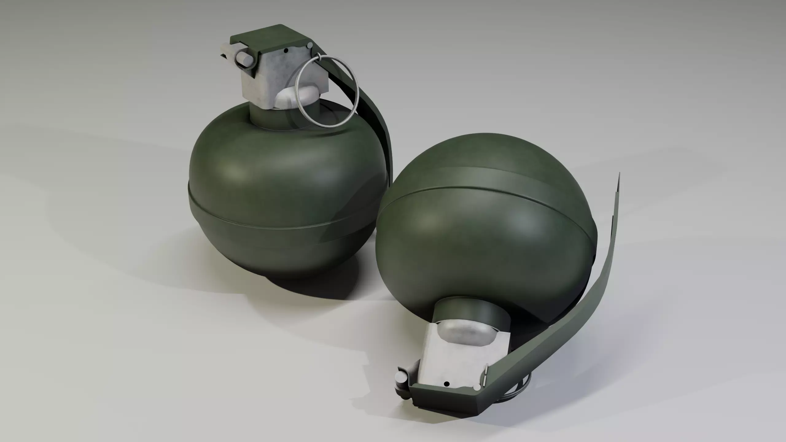 3 Soviet and 3 USA grenades Free 3D model_4