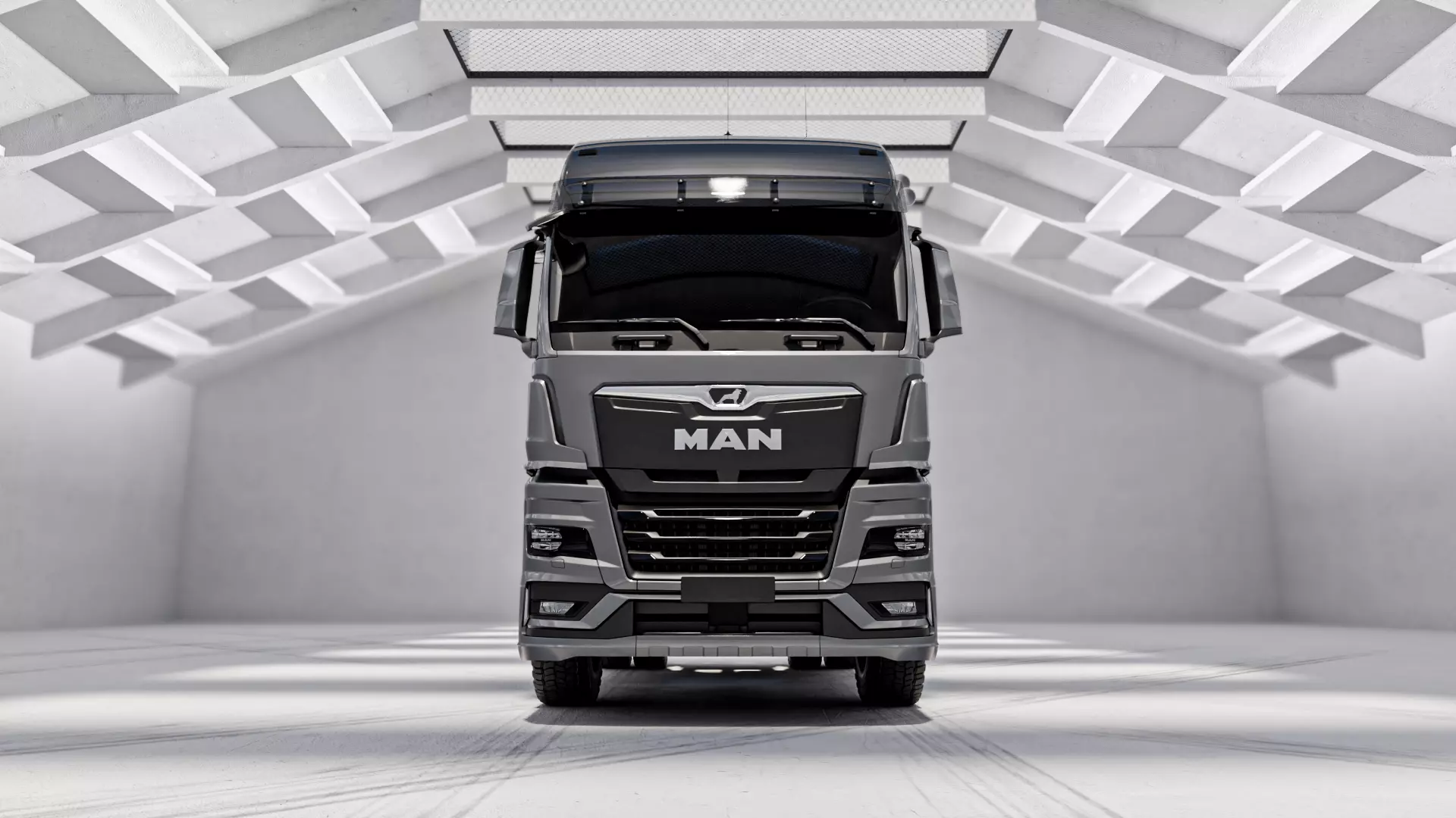 Modern Factory Low-poly 3D model_0