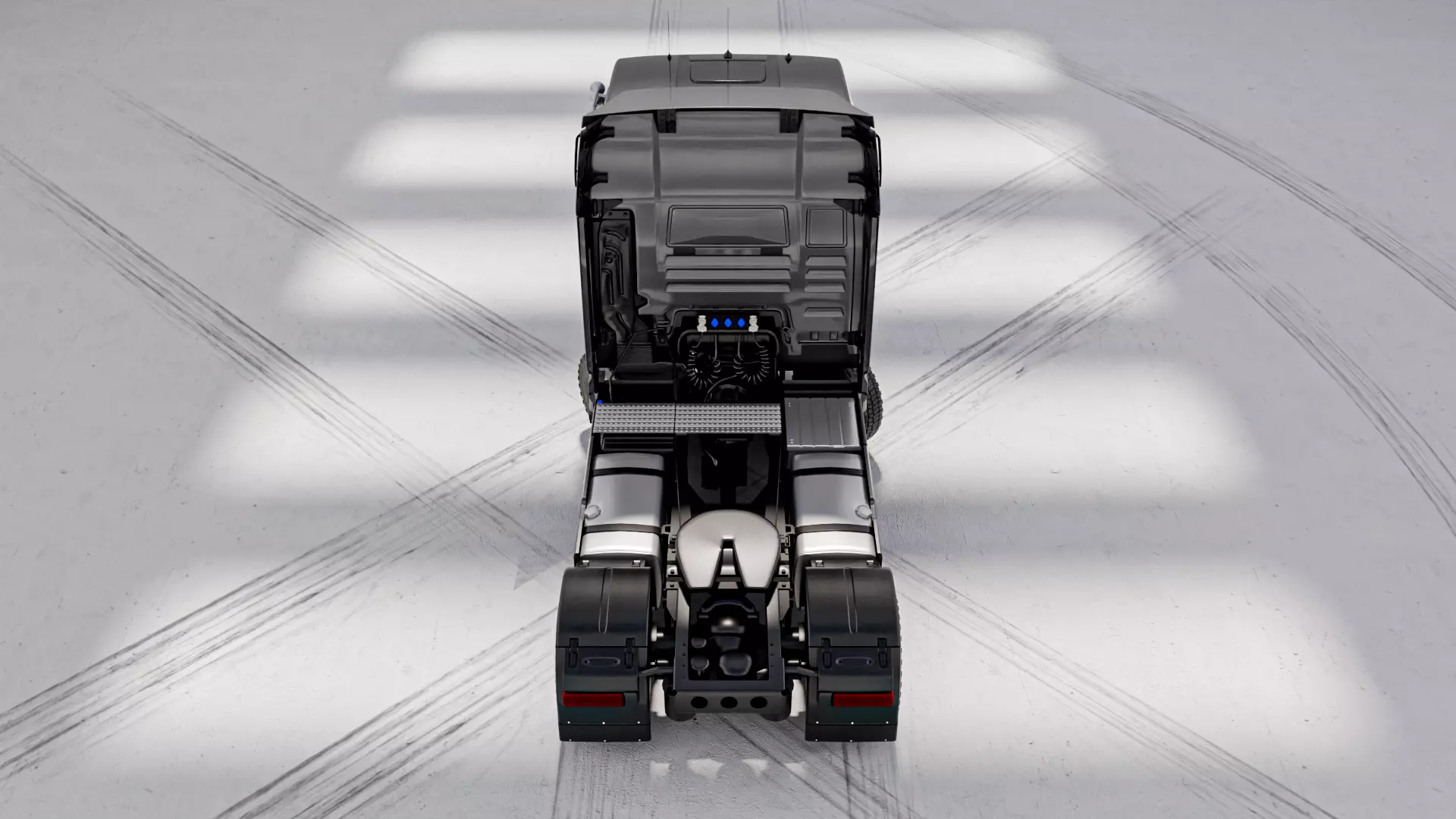 Modern Factory Low-poly 3D model_3