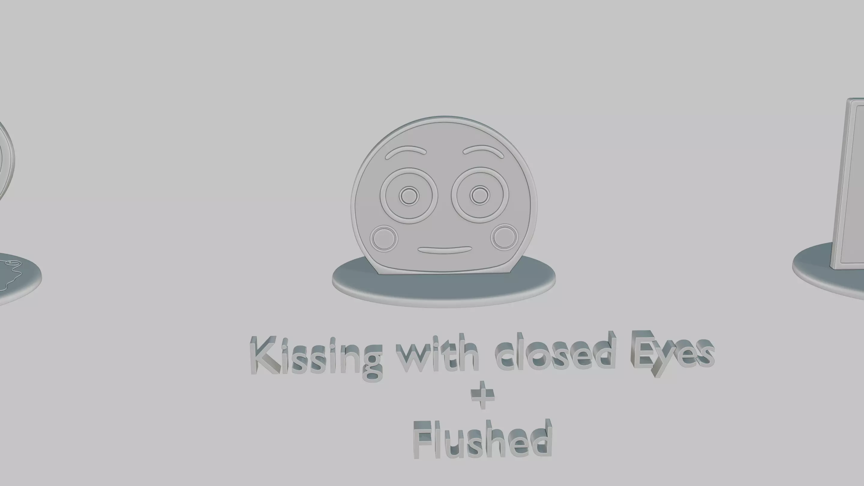 Valentines Love Pack Emoji Statues 3D print model_12