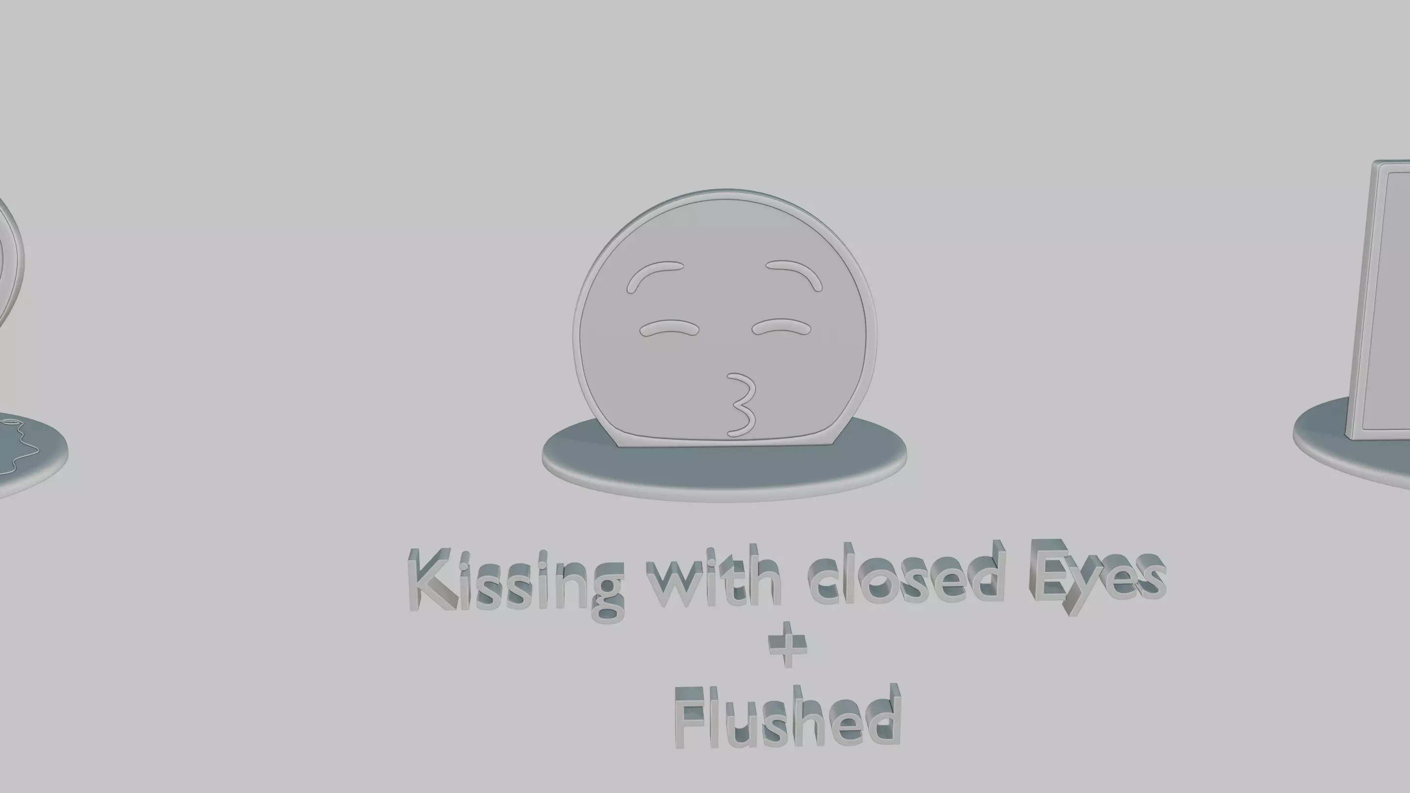 Valentines Love Pack Emoji Statues 3D print model_11