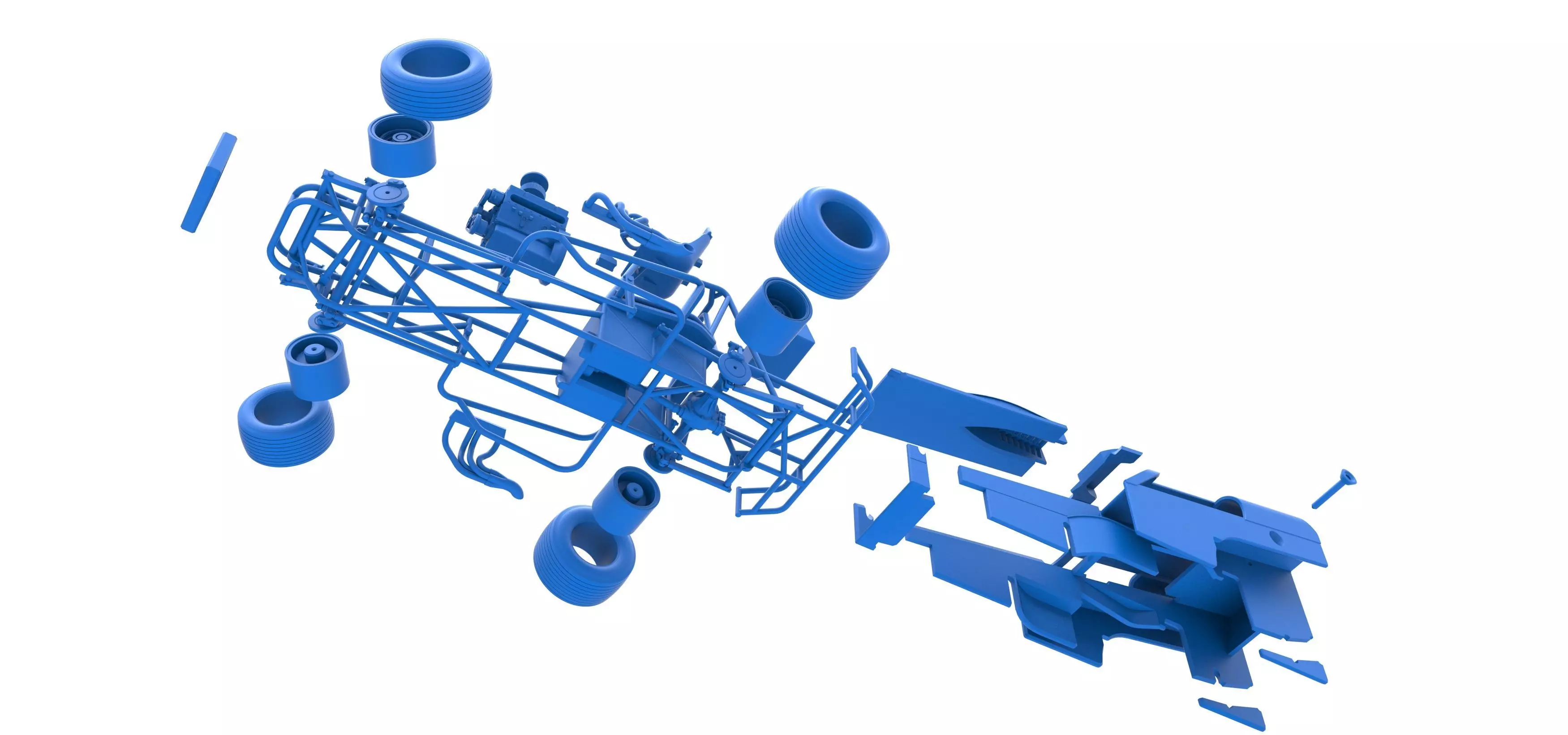 Vintage Dirt Modified stock car V2 while turning Scale 1 to 25 3D print model_57