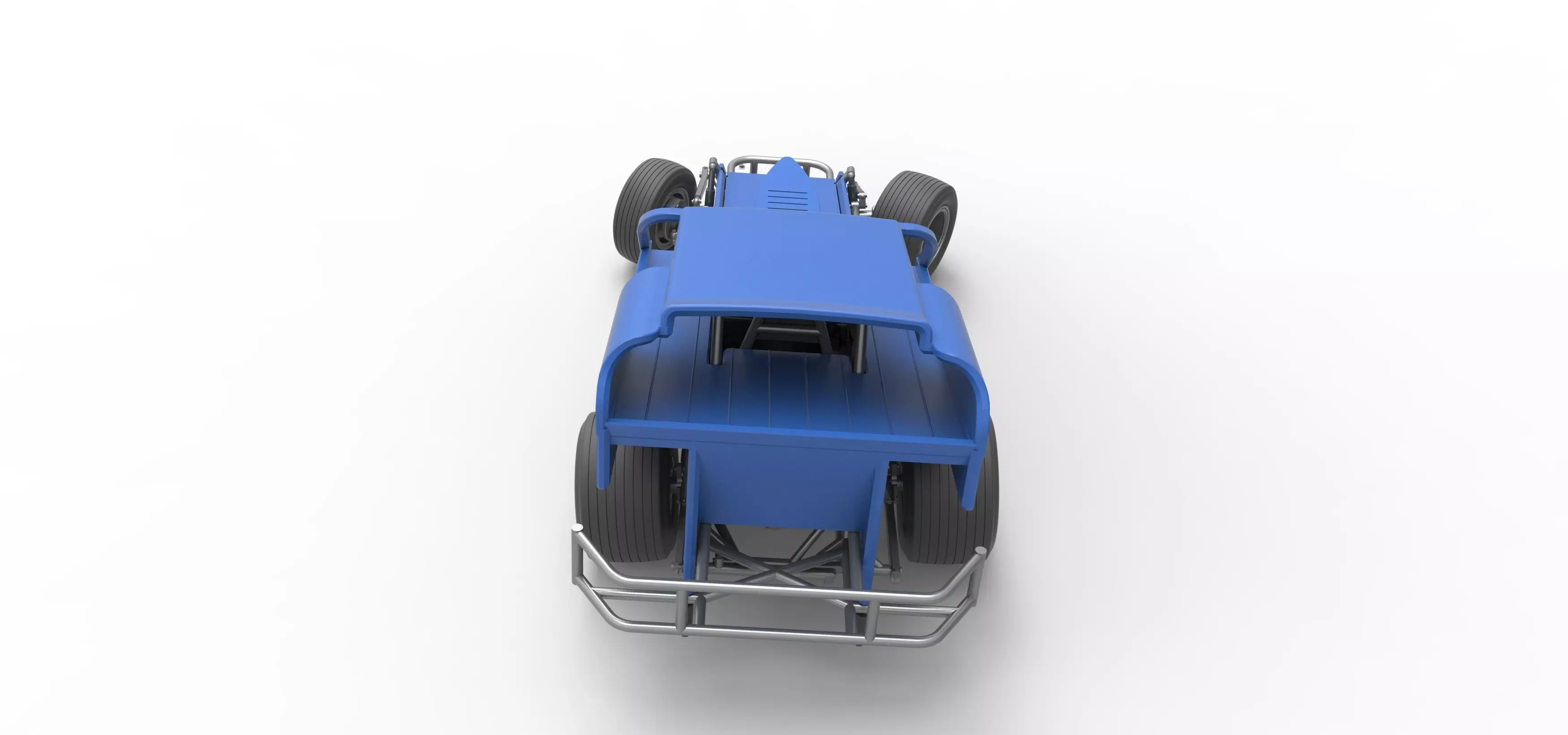 Vintage Dirt Modified stock car V2 while turning Scale 1 to 25 3D print model_17