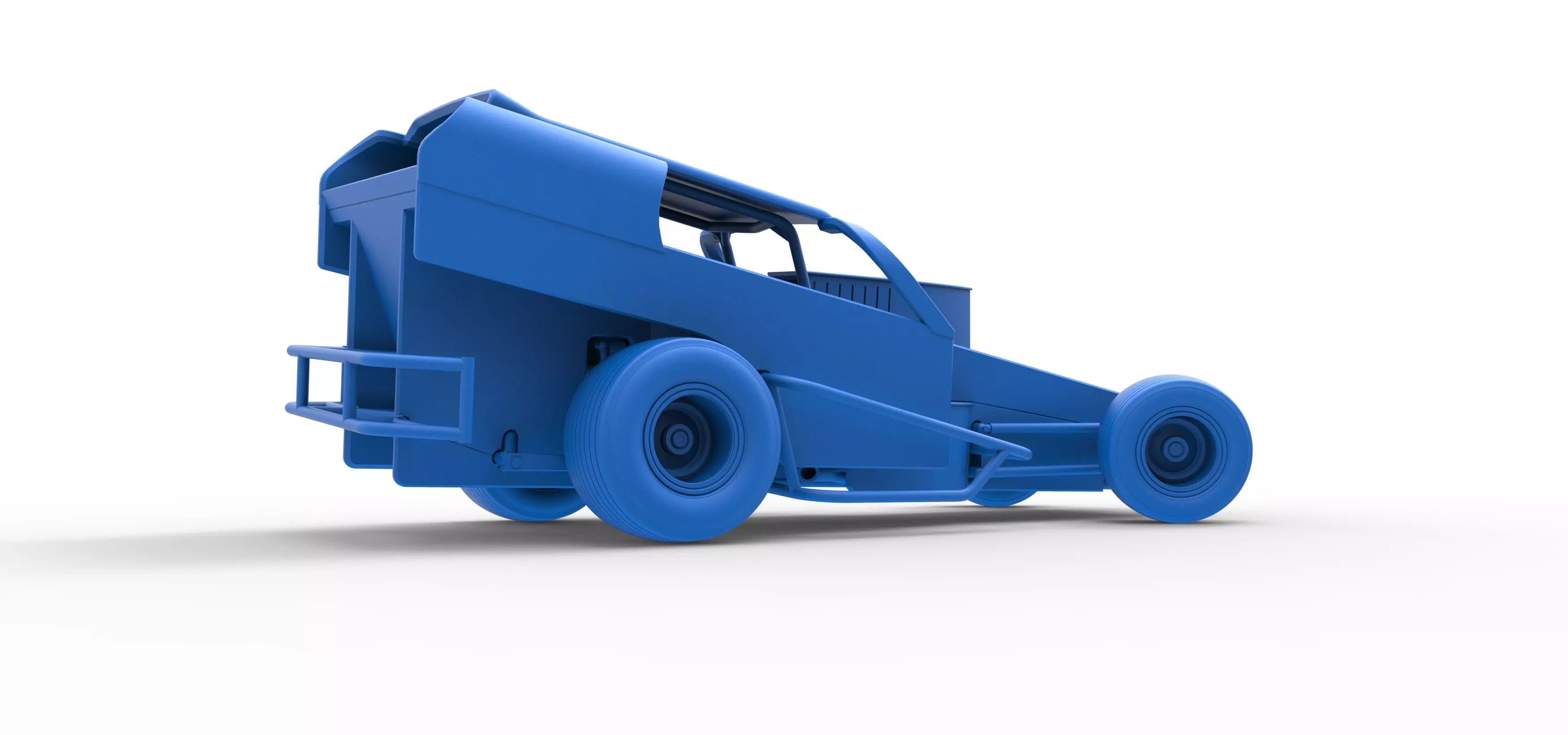 Vintage Dirt Modified stock car V2 while turning Scale 1 to 25 3D print model_48