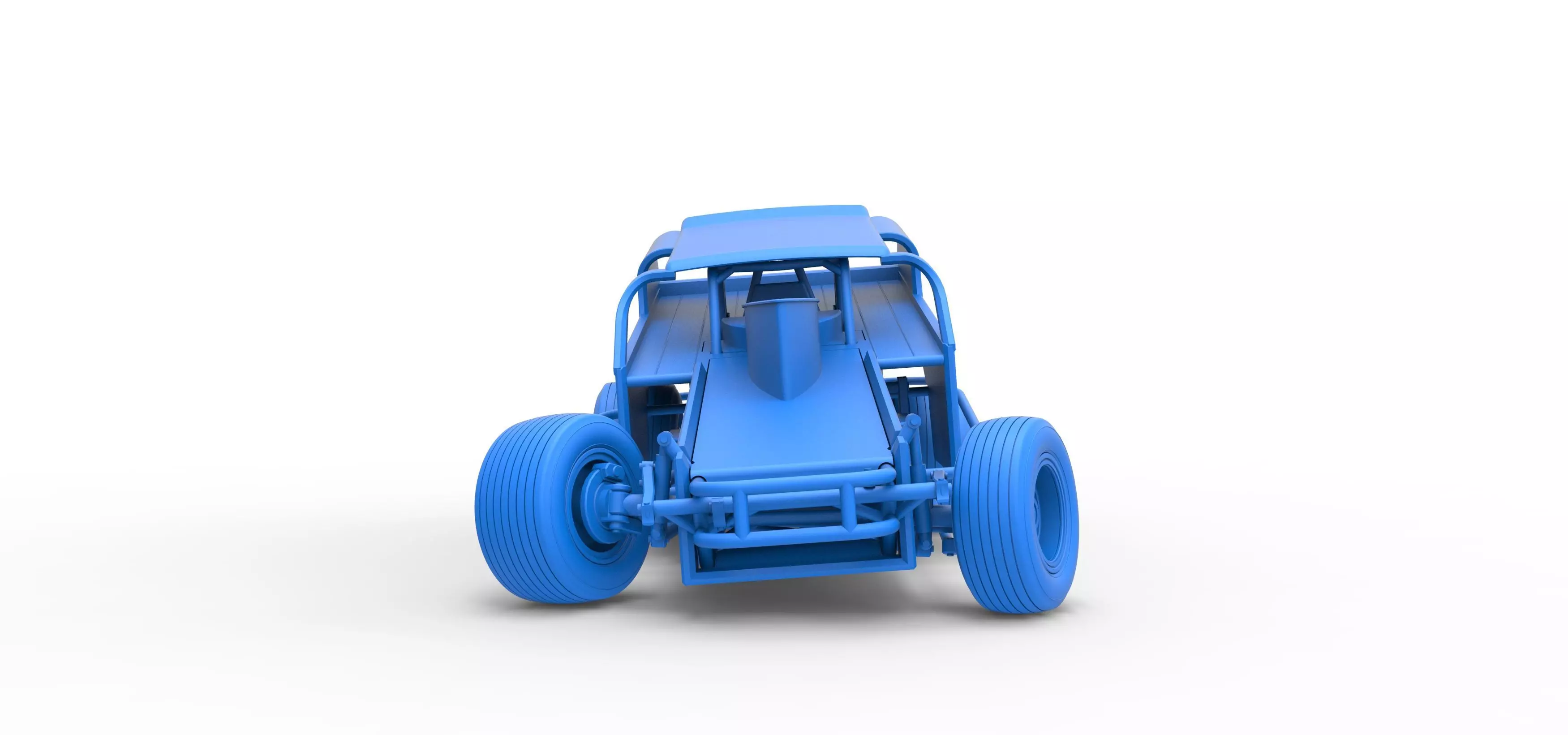 Vintage Dirt Modified stock car V2 while turning Scale 1 to 25 3D print model_34