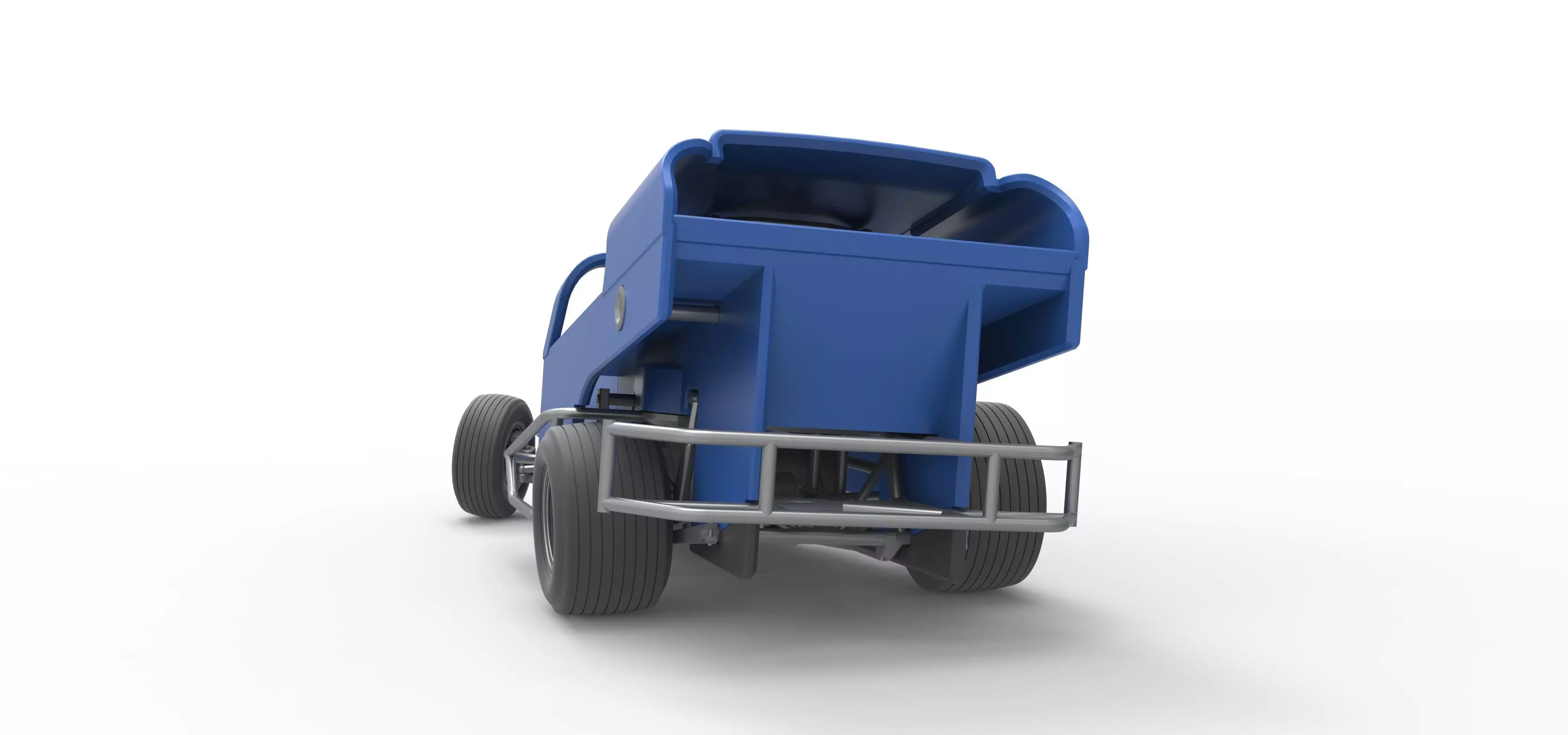 Vintage Dirt Modified stock car V2 while turning Scale 1 to 25 3D print model_15