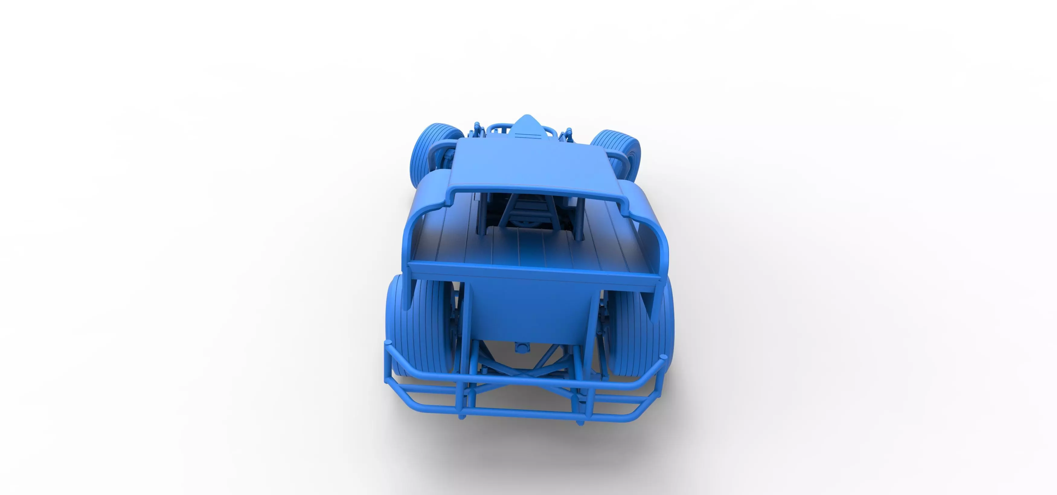 Vintage Dirt Modified stock car V2 while turning Scale 1 to 25 3D print model_44