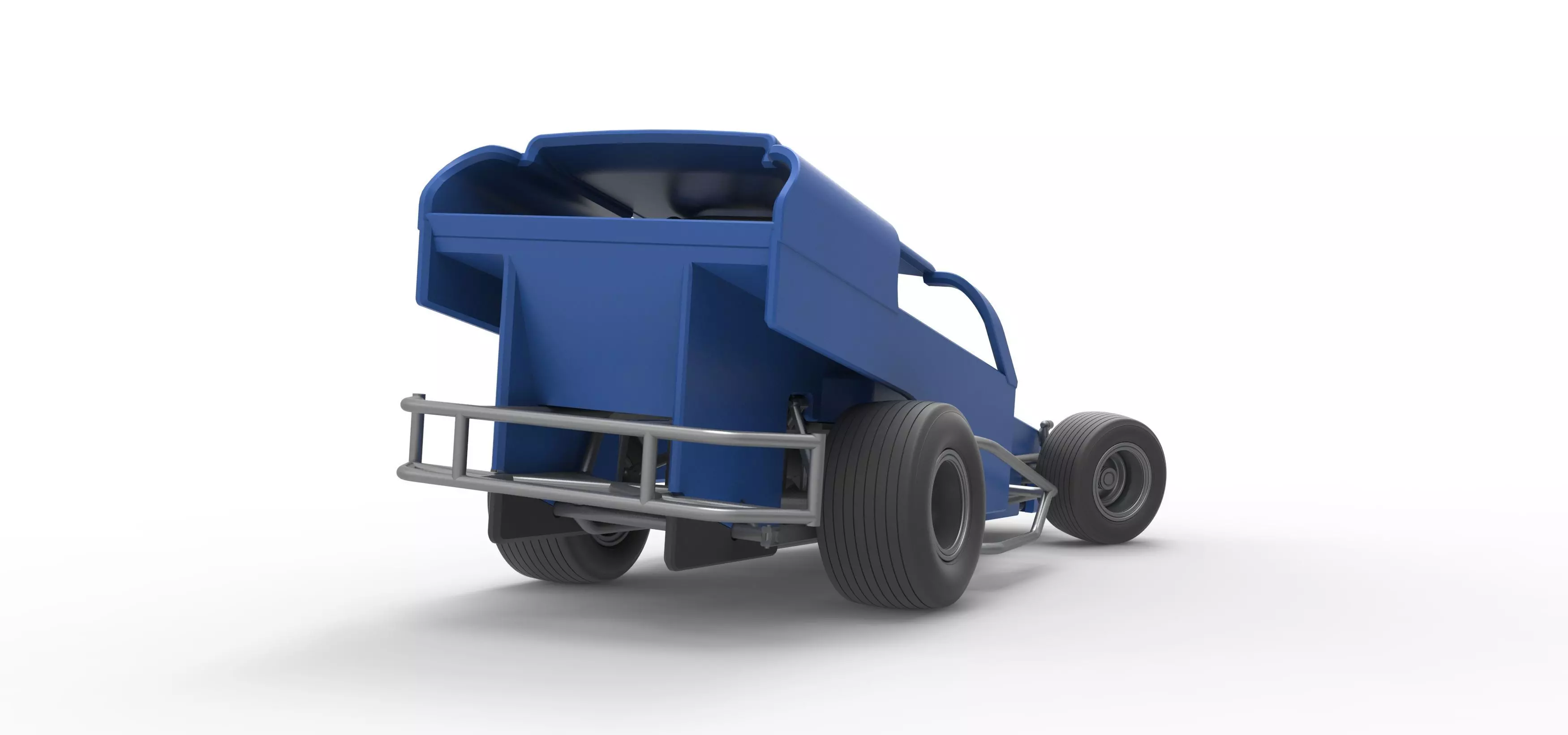 Vintage Dirt Modified stock car V2 while turning Scale 1 to 25 3D print model_19