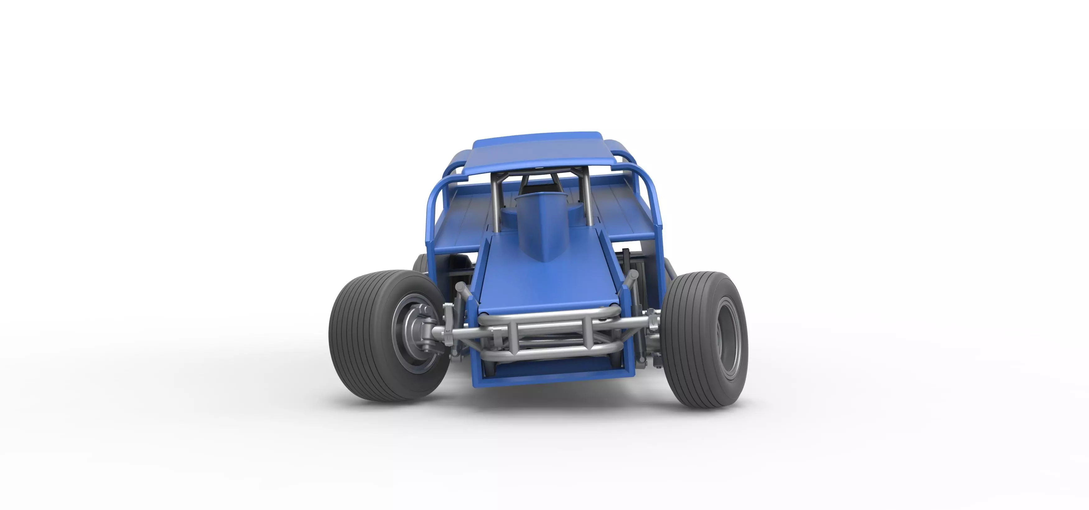 Vintage Dirt Modified stock car V2 while turning Scale 1 to 25 3D print model_7