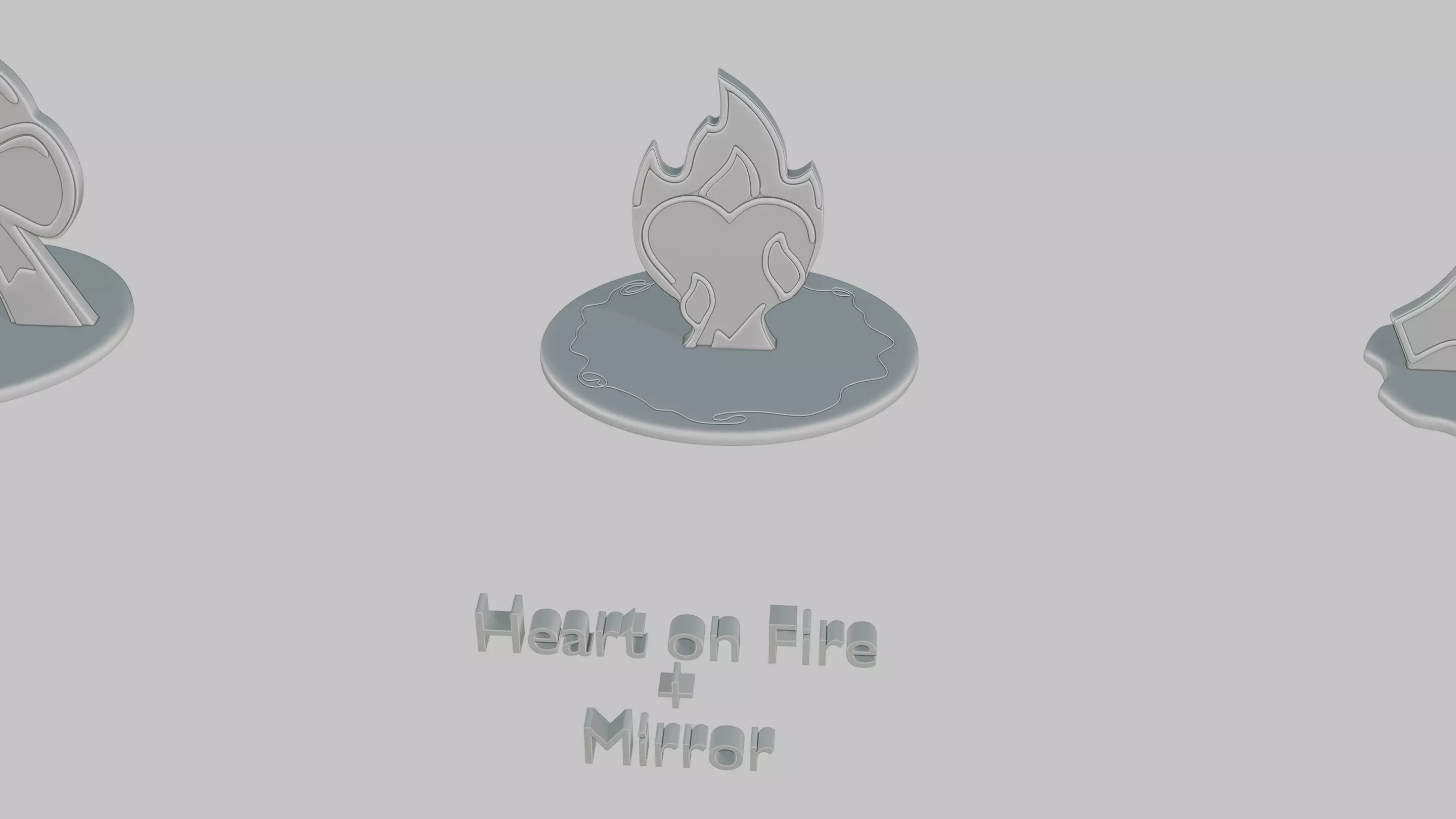 Valentines Love Mini Pack Emoji Statues 3D print model_3