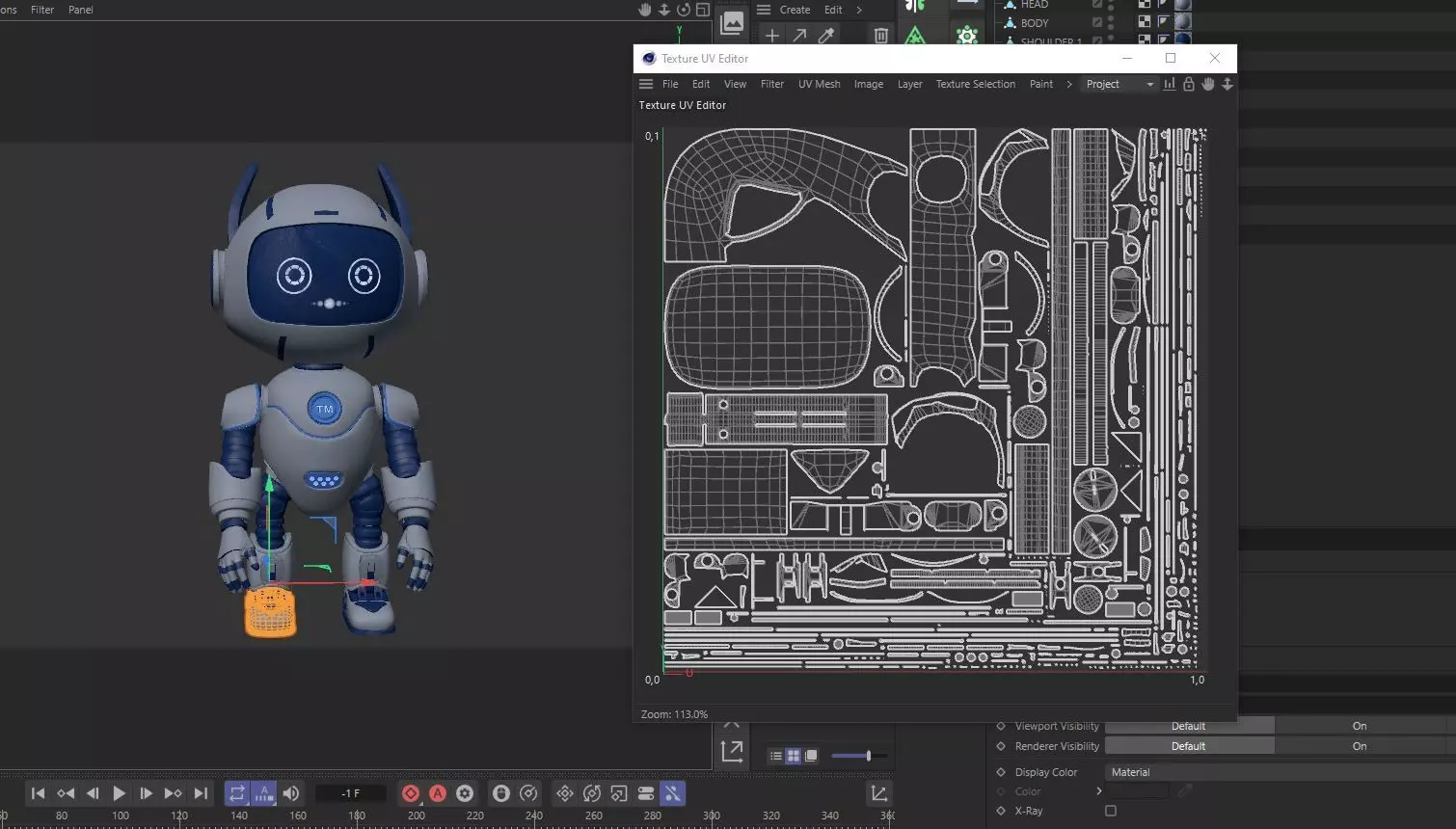 AstroBuddy  Futuristic Mascot Robot Character Low-poly 3D model_15