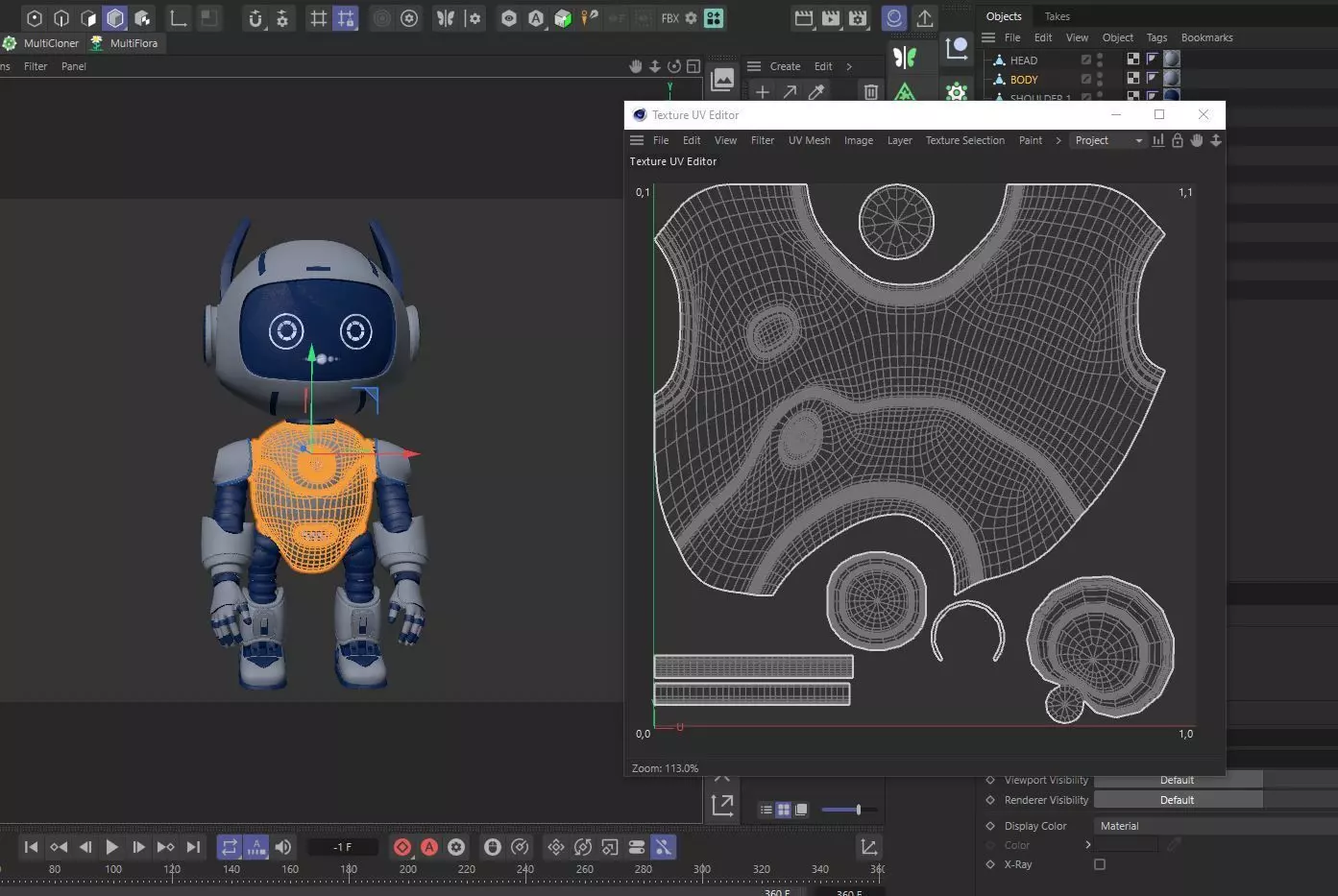 AstroBuddy  Futuristic Mascot Robot Character Low-poly 3D model_13