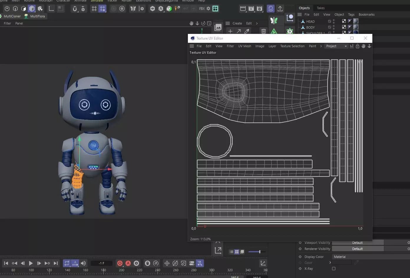 AstroBuddy  Futuristic Mascot Robot Character Low-poly 3D model_14