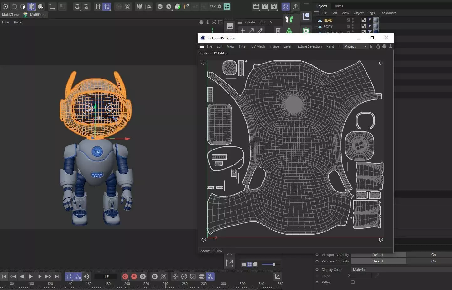 AstroBuddy  Futuristic Mascot Robot Character Low-poly 3D model_12