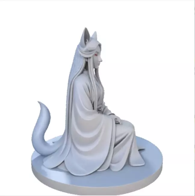 1712  COLORFUL Fox Spirit Woman in Pu Song Ling Style 3D print model_3