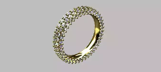 Solid Stone Wedding Ring 1 50mm Size 20 3D print model