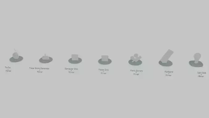 Vaporwave Retro Mini Pack Emoji Statues 3D print model
