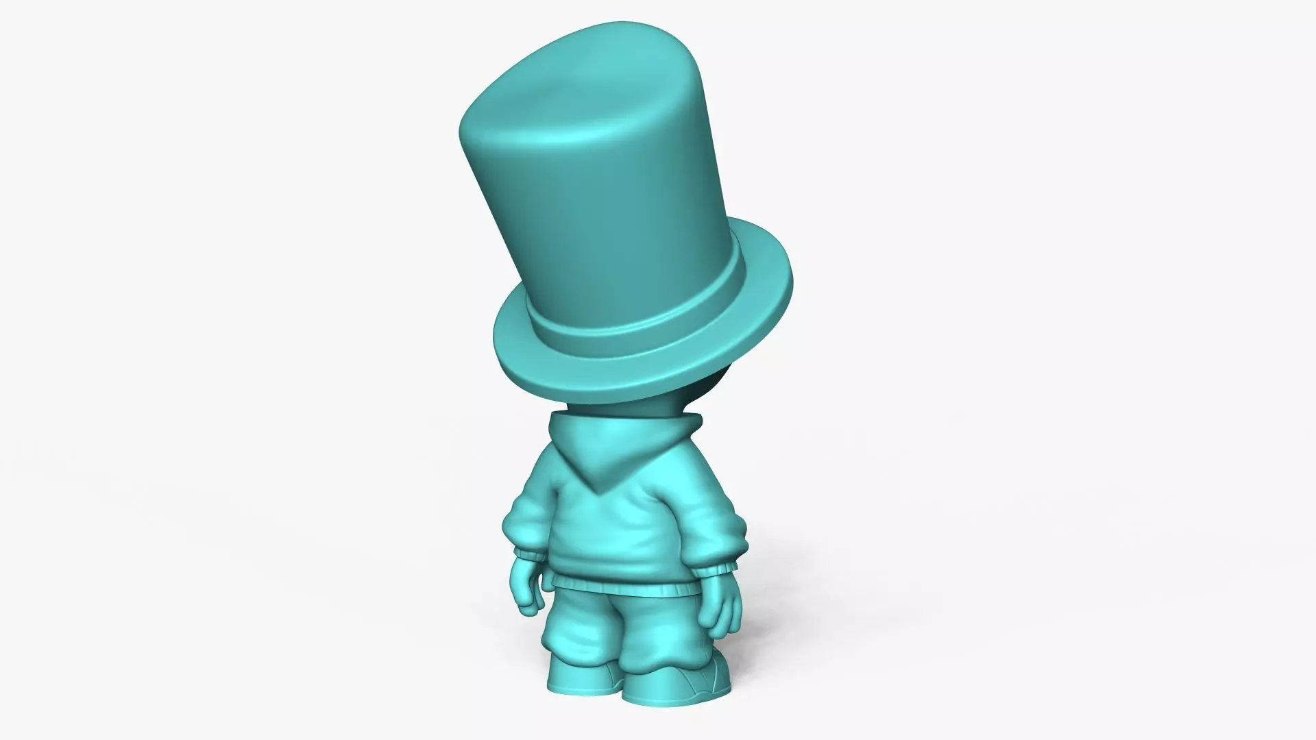 Cute Alien Miniature - Top Hat - Chibi 3D print model_6
