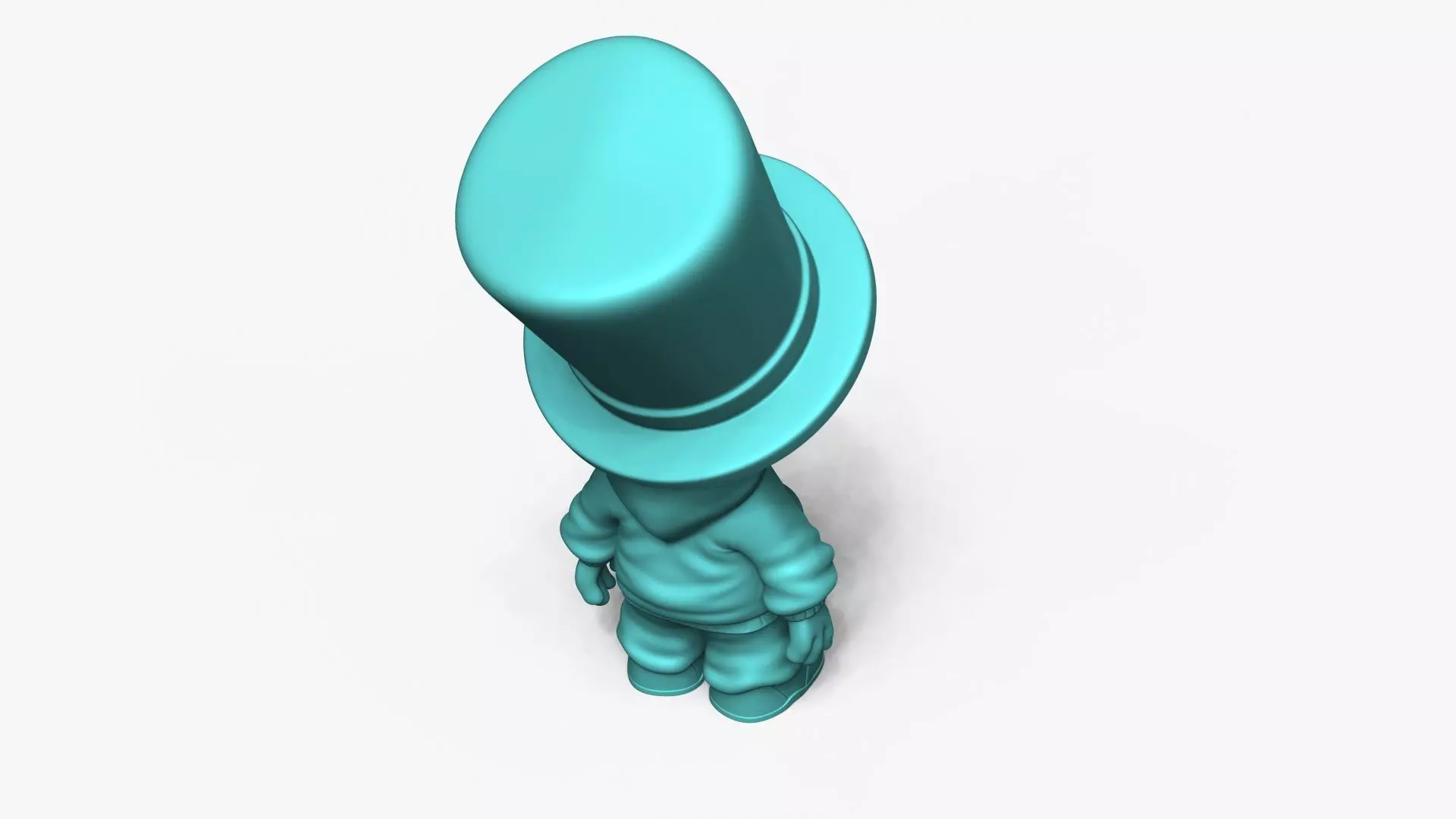 Cute Alien Miniature - Top Hat - Chibi 3D print model_9