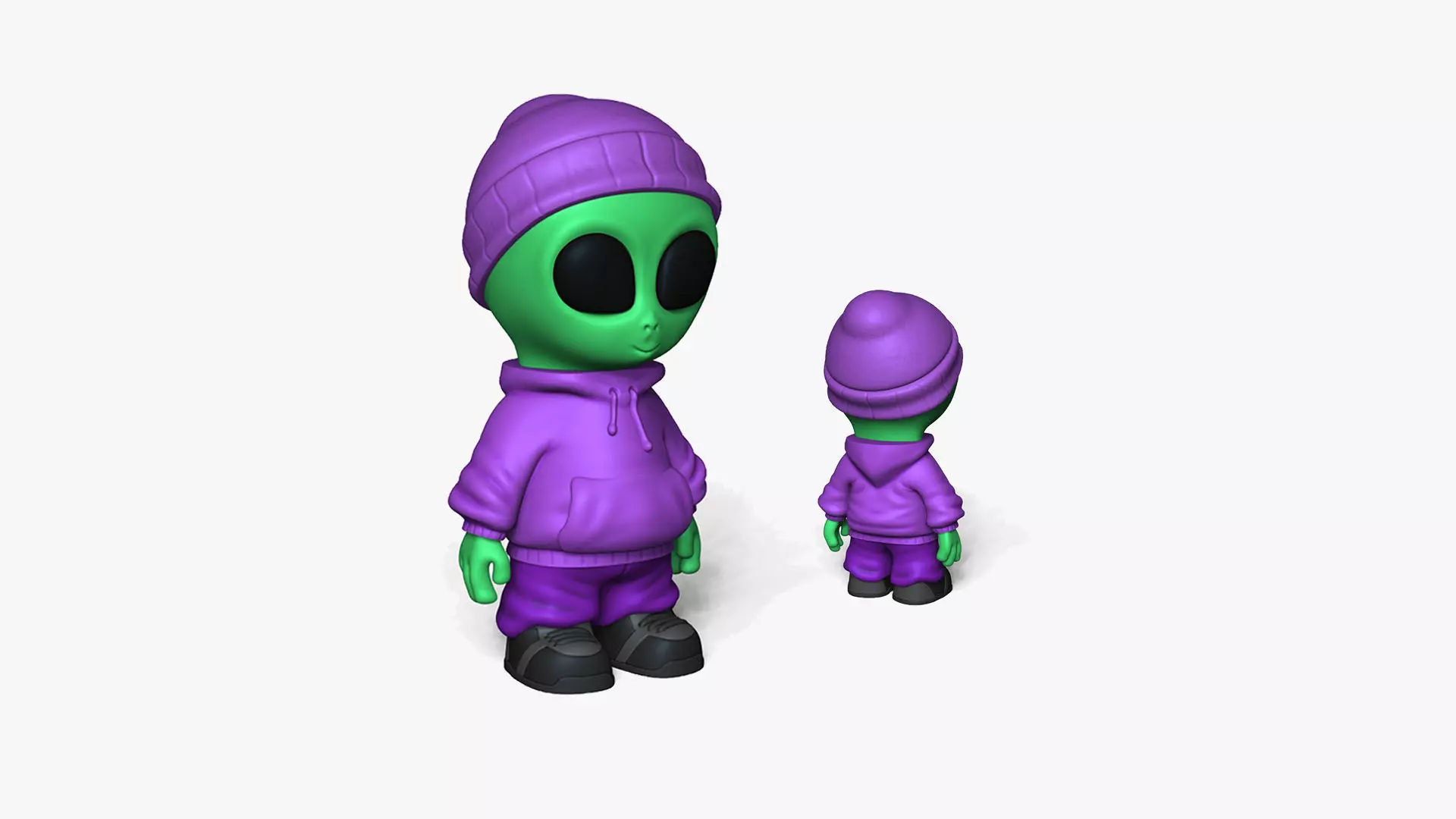 Cute Alien Miniature - Winter Hood - Chibi 3D print model