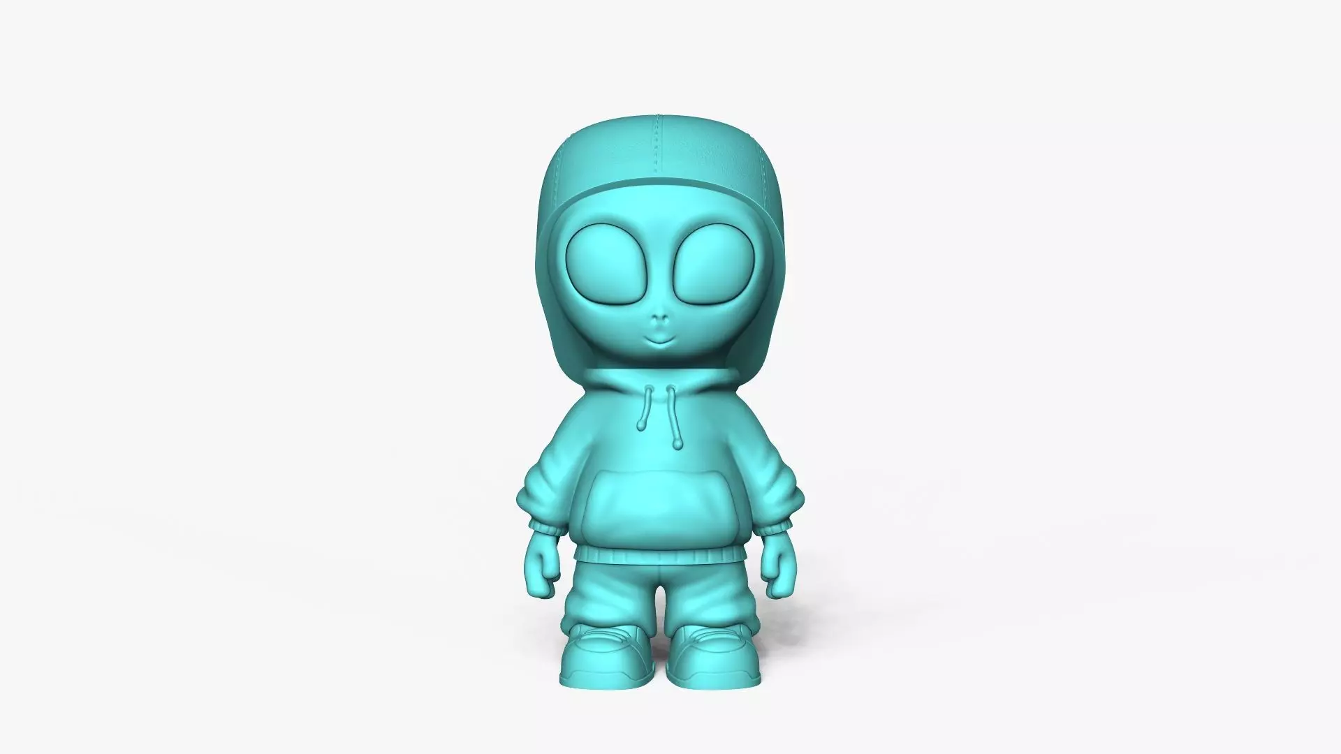 Cute Alien Miniature - Cap - Chibi 3D print model_14