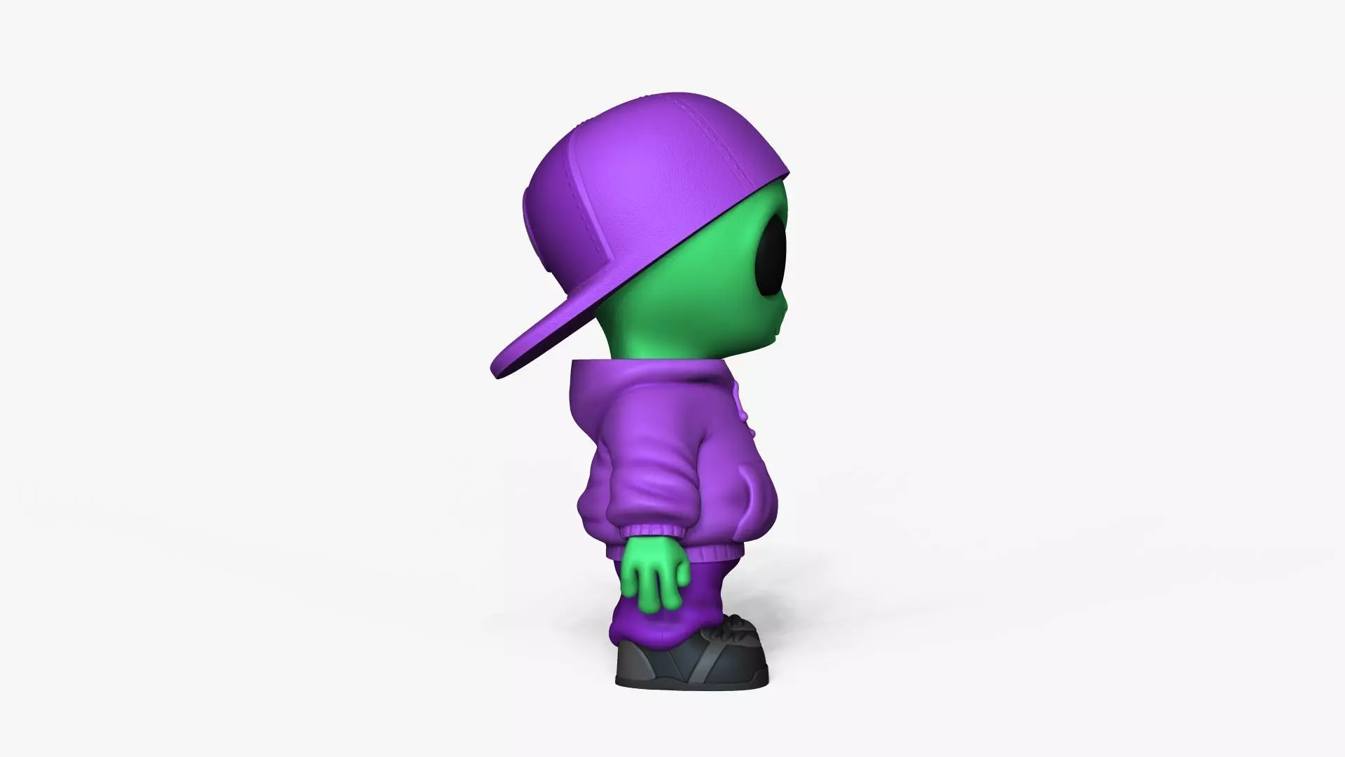 Cute Alien Miniature - Cap - Chibi 3D print model_6