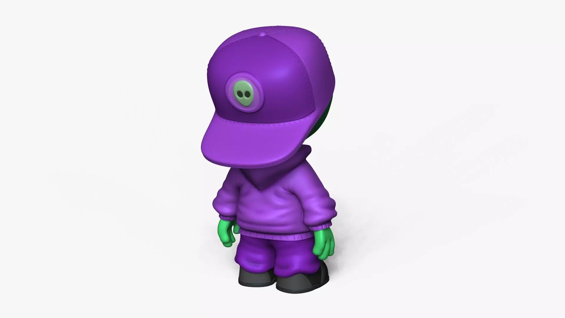 Cute Alien Miniature - Cap - Chibi 3D print model_4