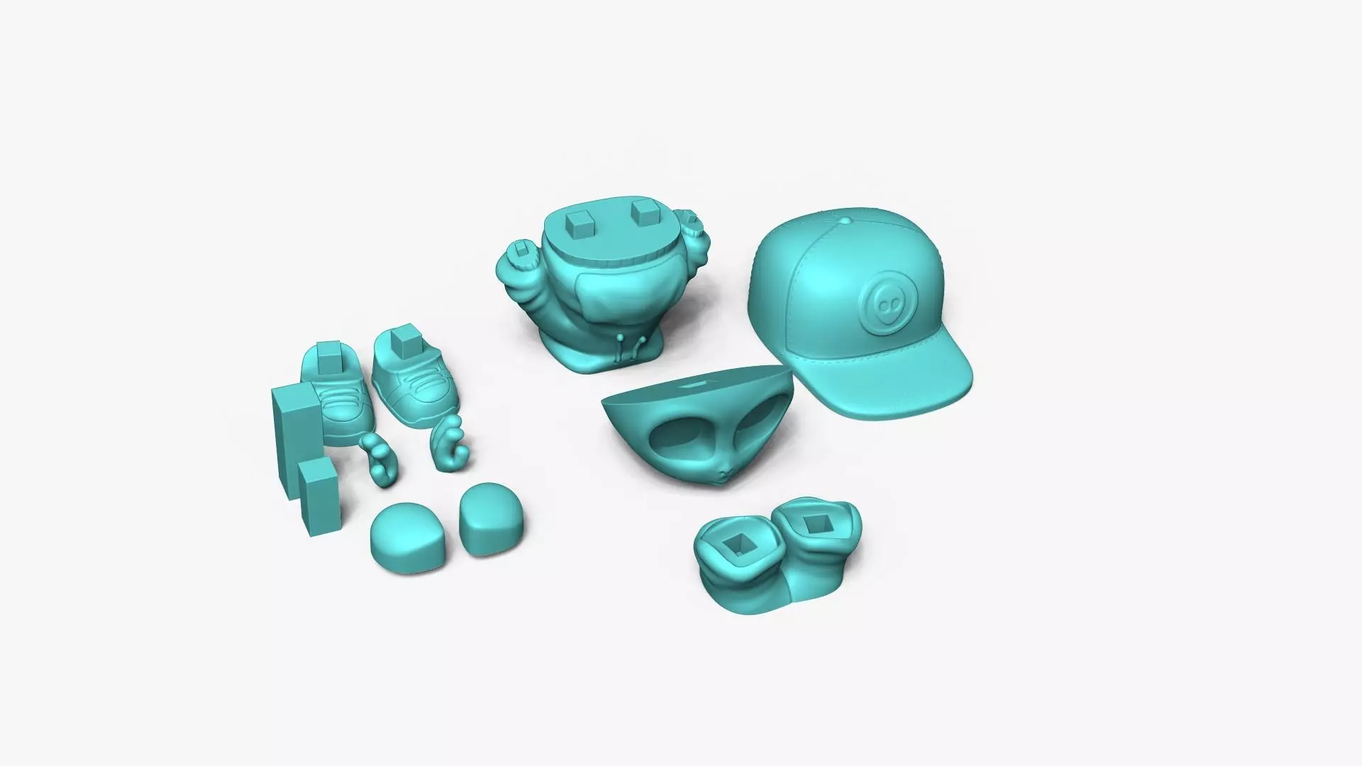 Cute Alien Miniature - Cap - Chibi 3D print model_20