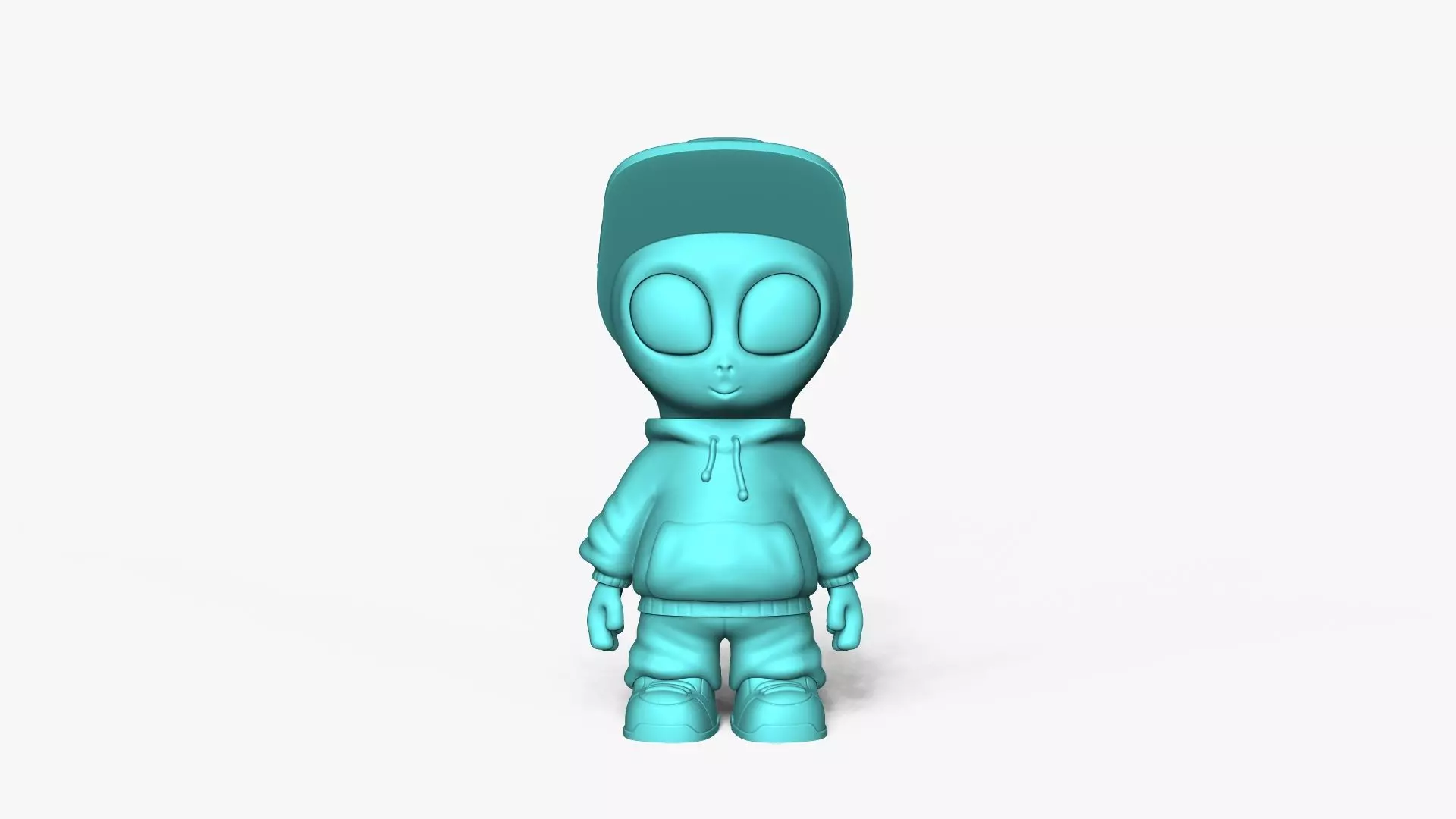 Cute Alien Miniature - Cap - Chibi 3D print model_15