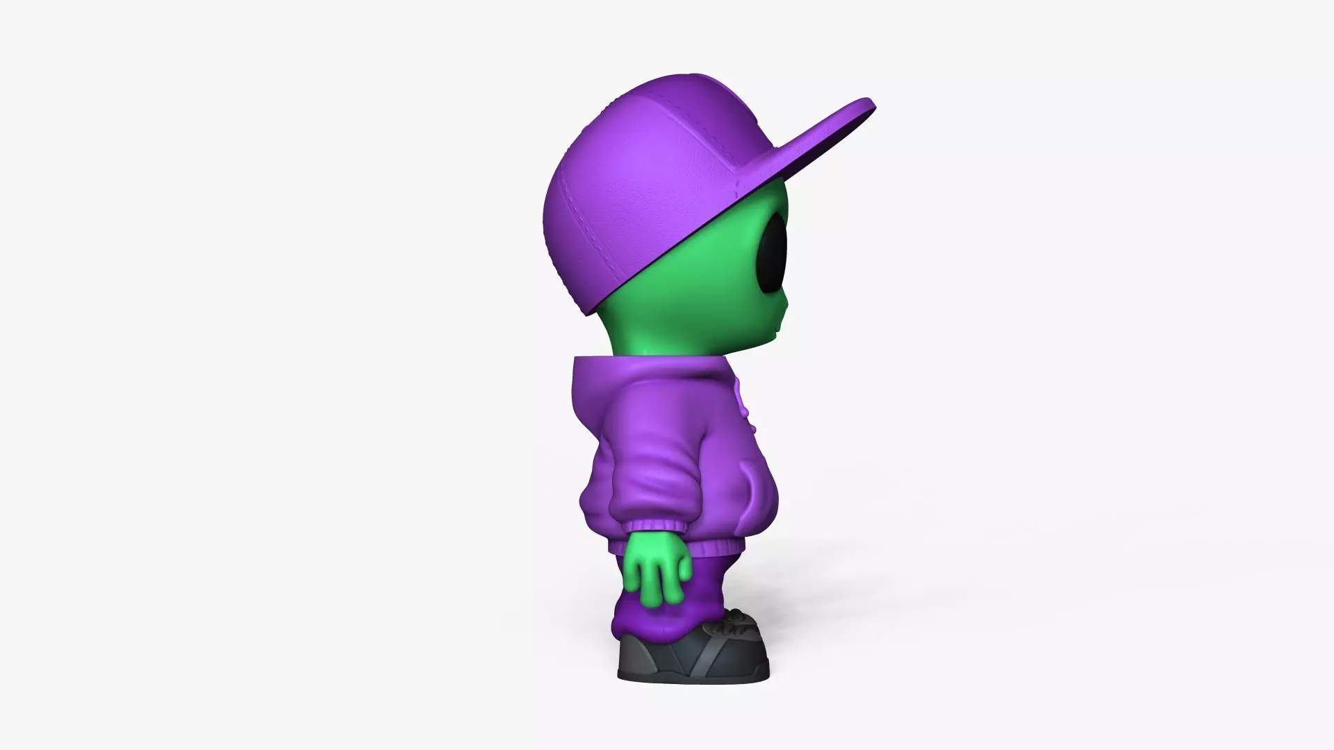 Cute Alien Miniature - Cap - Chibi 3D print model_7