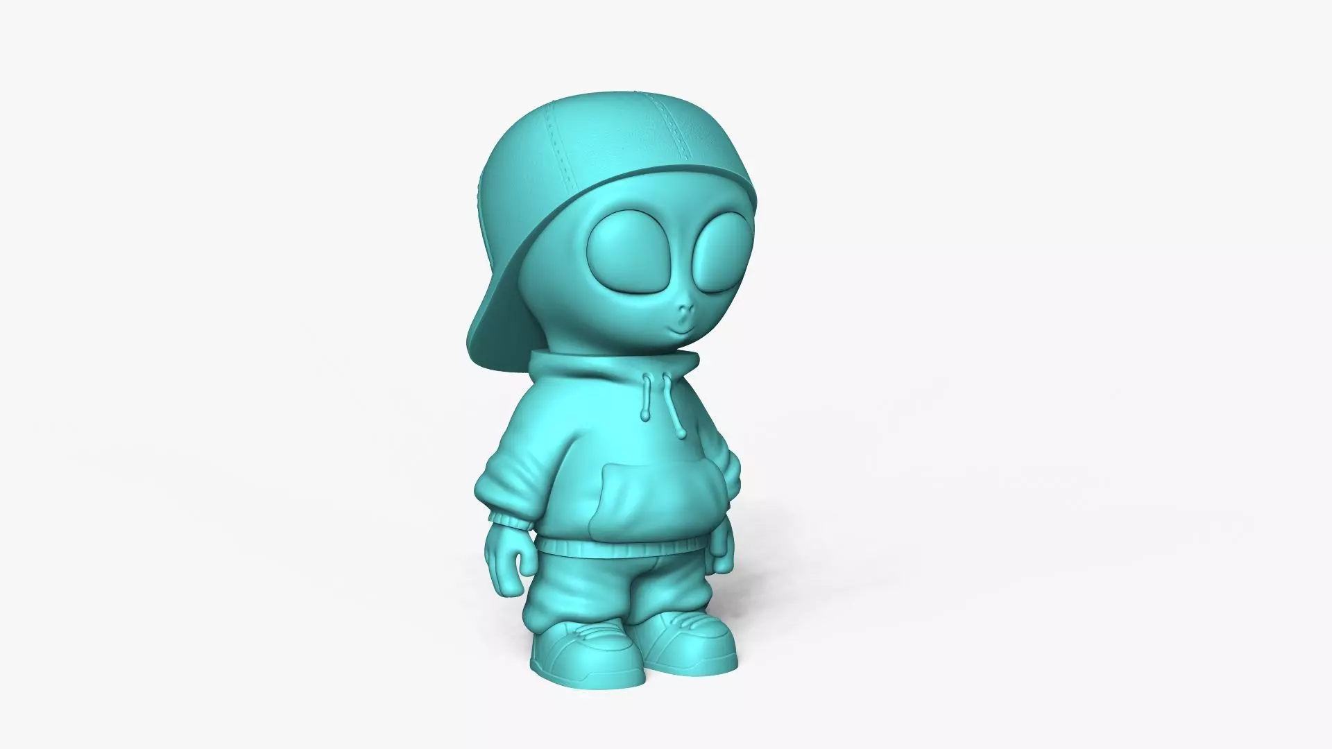 Cute Alien Miniature - Cap - Chibi 3D print model_10