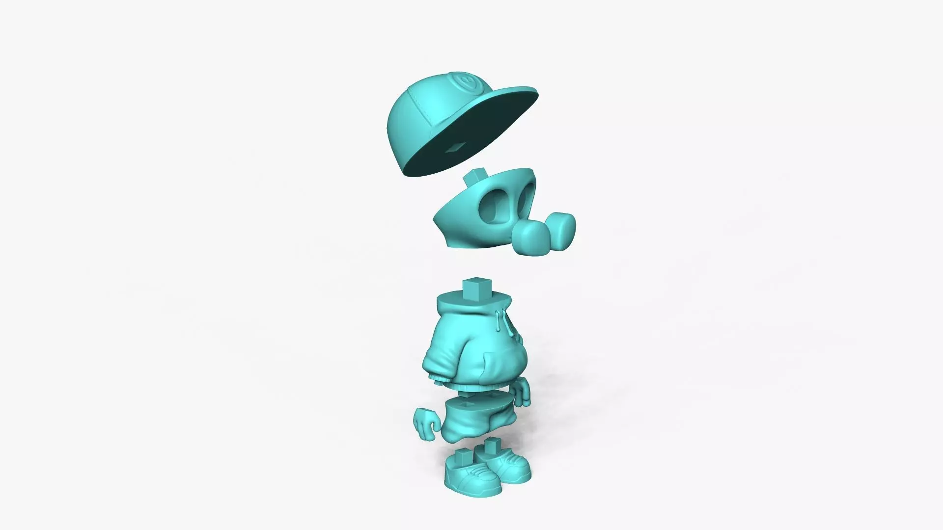 Cute Alien Miniature - Cap - Chibi 3D print model_21