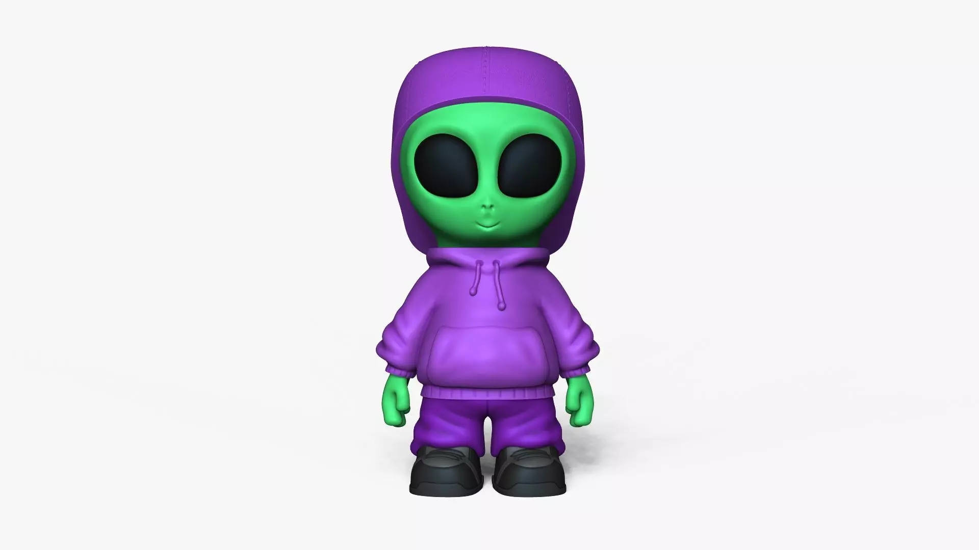 Cute Alien Miniature - Cap - Chibi 3D print model_8