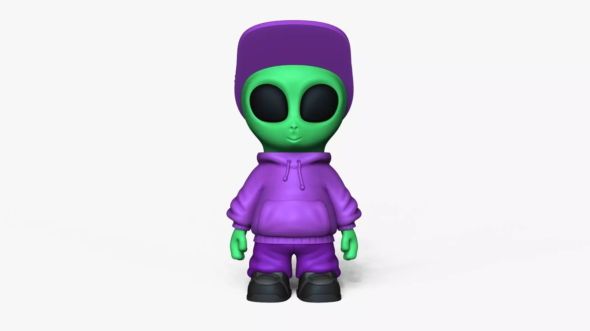 Cute Alien Miniature - Cap - Chibi 3D print model_9
