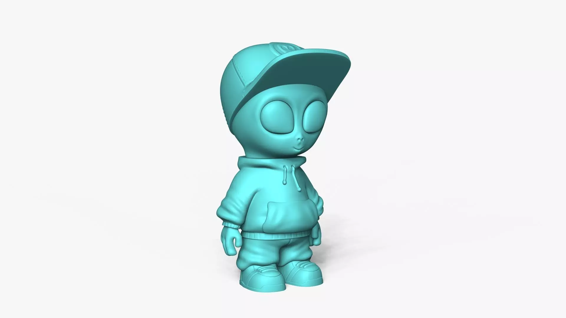 Cute Alien Miniature - Cap - Chibi 3D print model_11