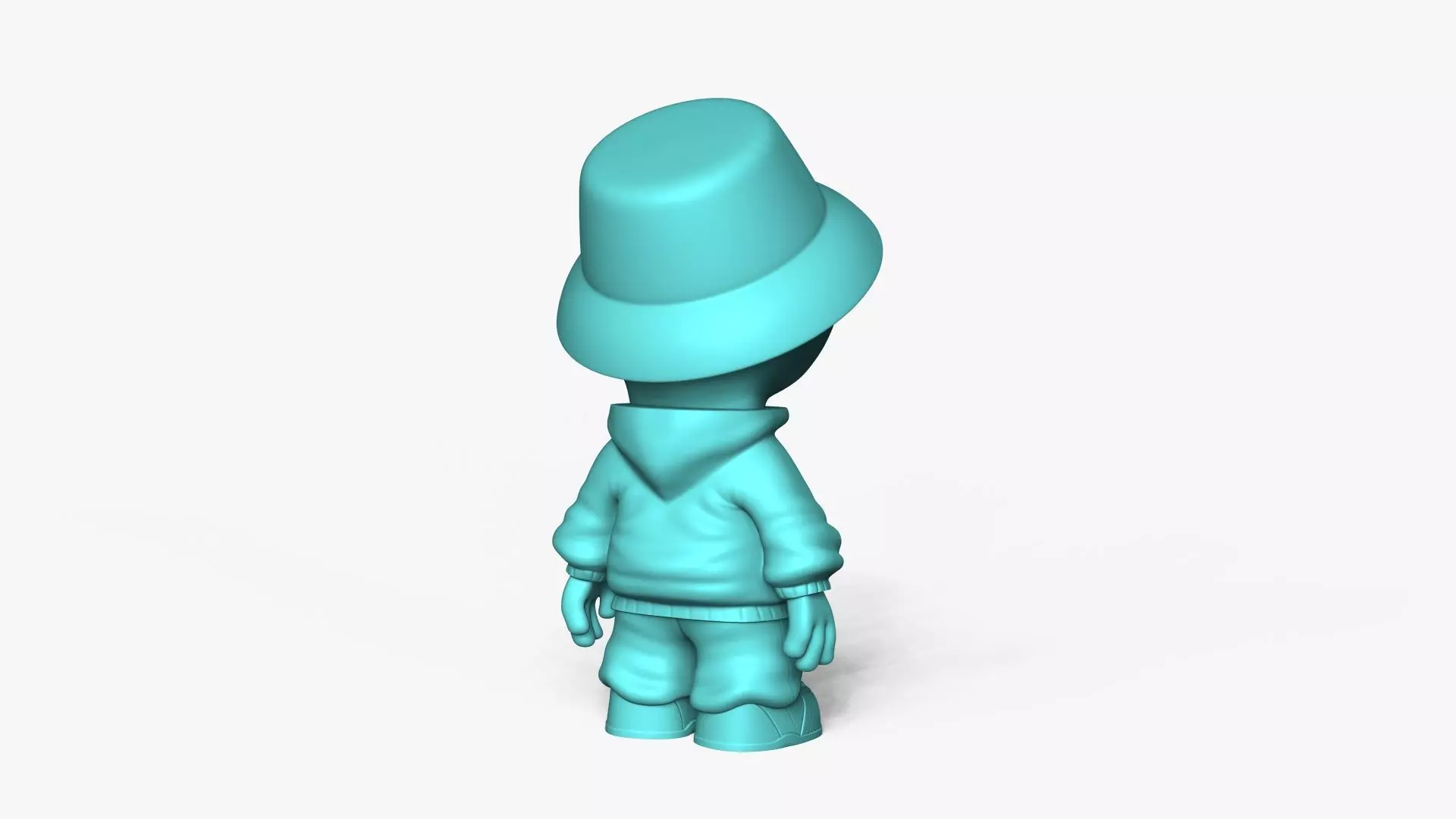 Cute Alien Miniature - Bucket Hat - Chibi 3D print model_6