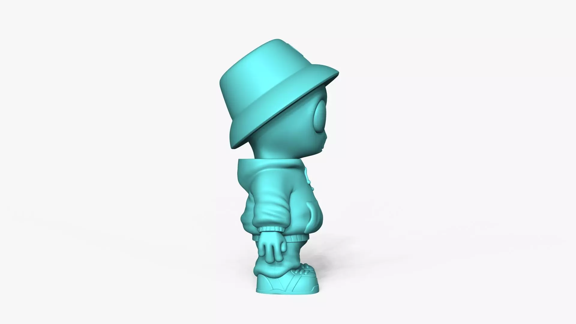 Cute Alien Miniature - Bucket Hat - Chibi 3D print model_8