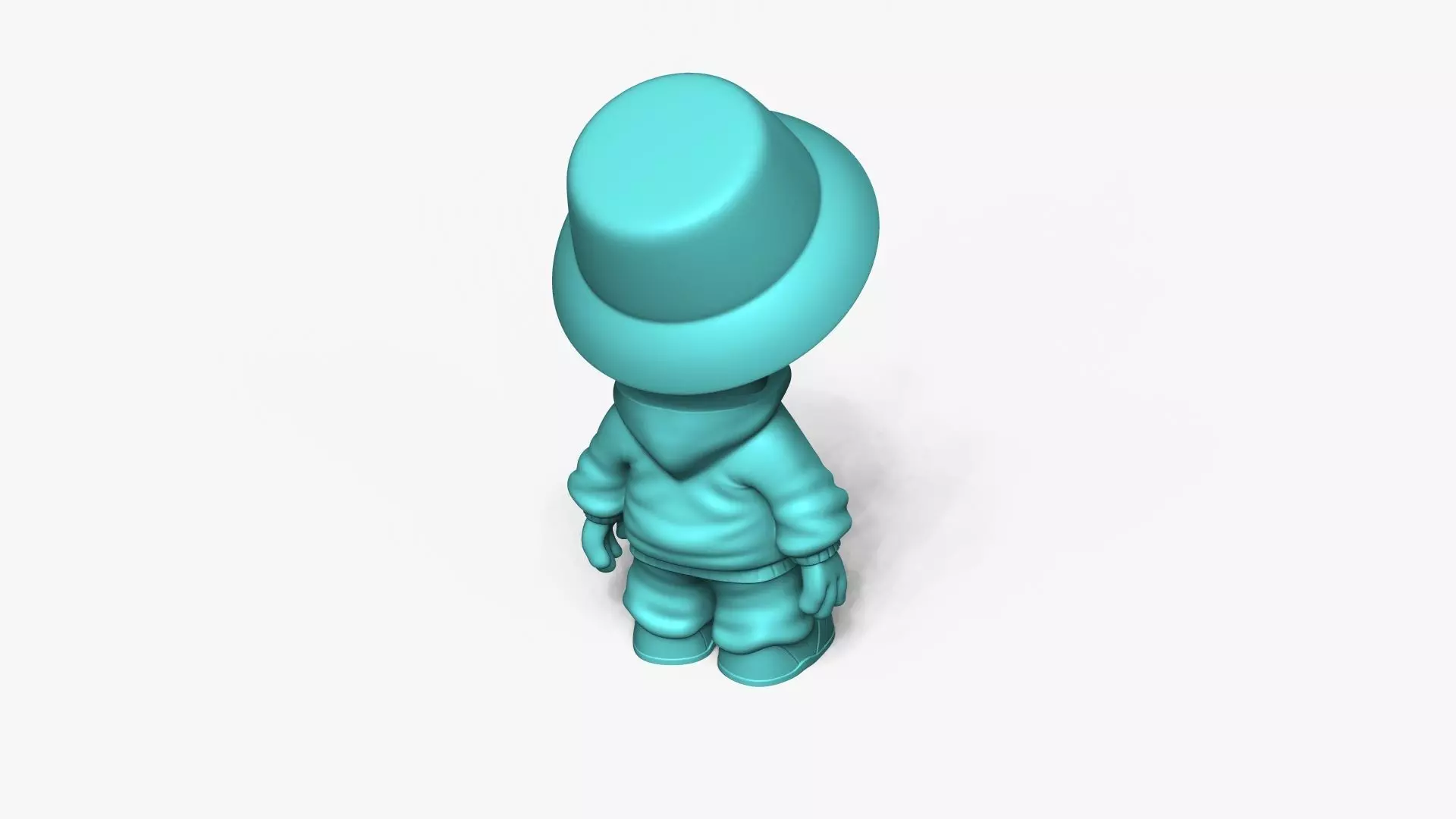 Cute Alien Miniature - Bucket Hat - Chibi 3D print model_9