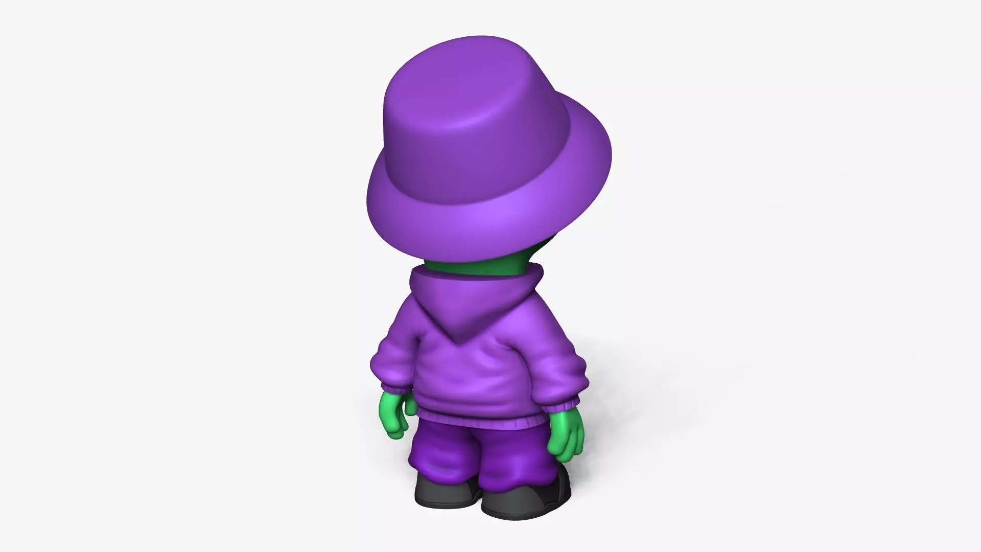 Cute Alien Miniature - Bucket Hat - Chibi 3D print model_2