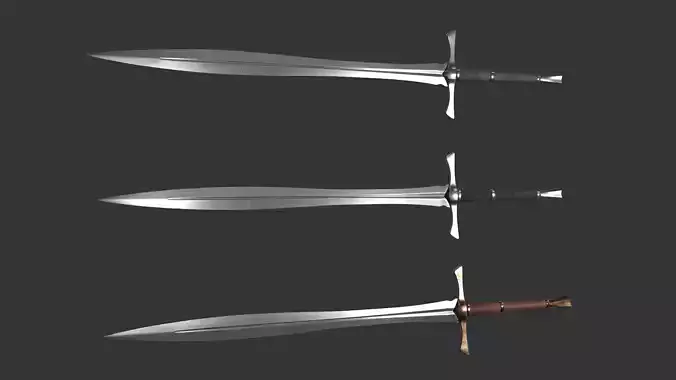 Dark Sword Low-poly 3D model