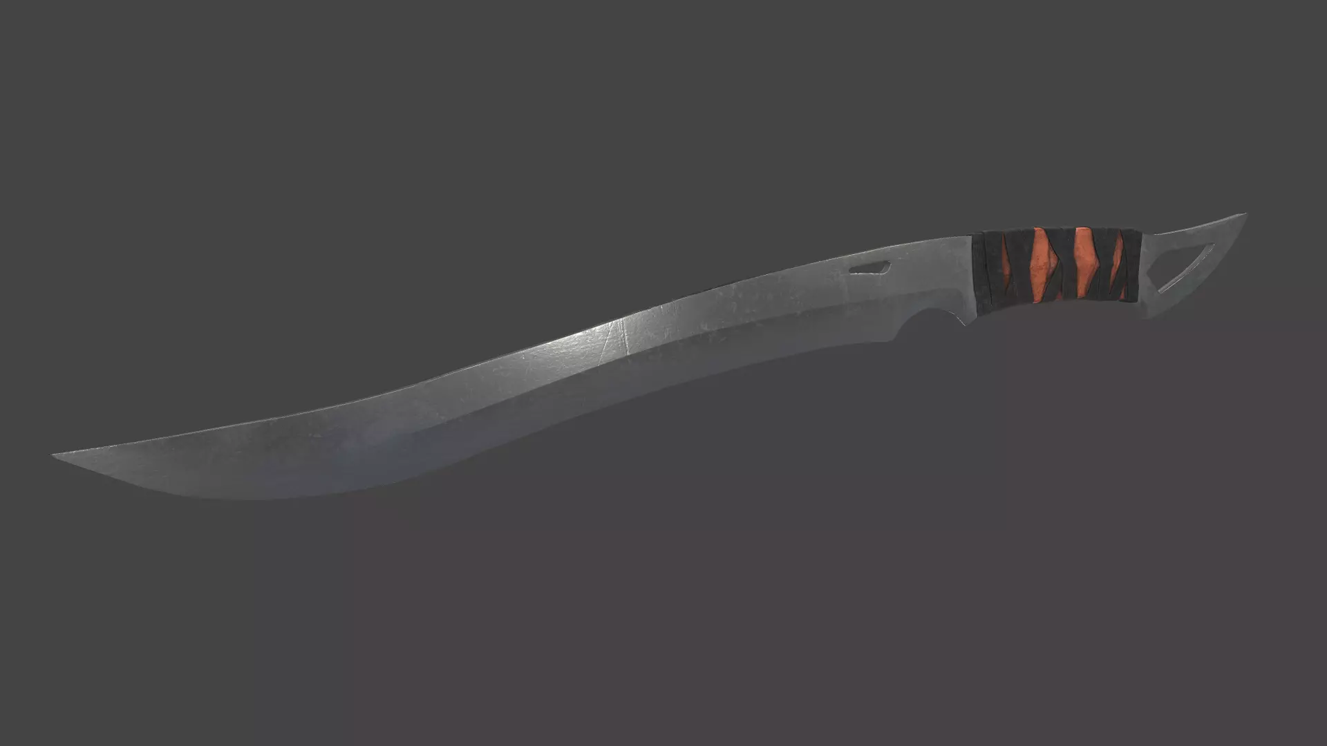 Combat Cleaver Low-poly 3D model_11