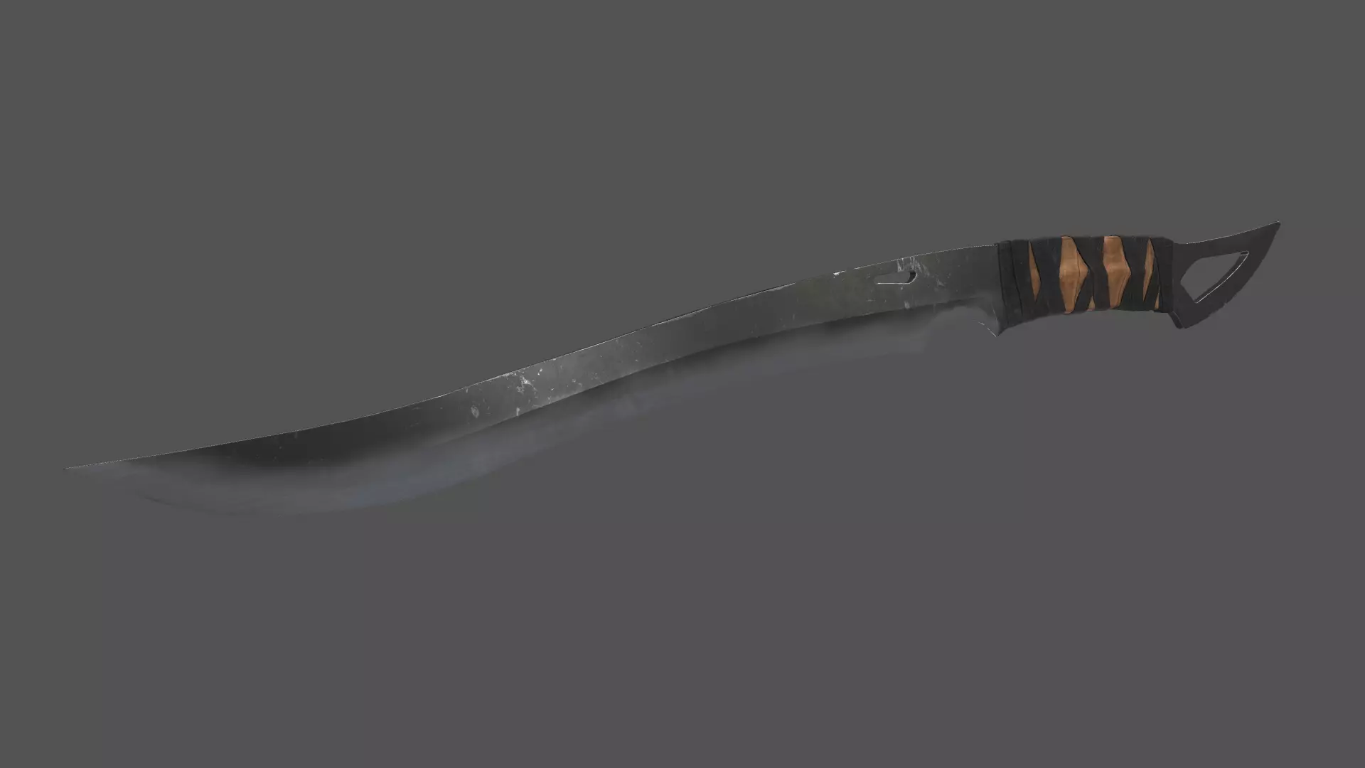 Combat Cleaver Low-poly 3D model_9