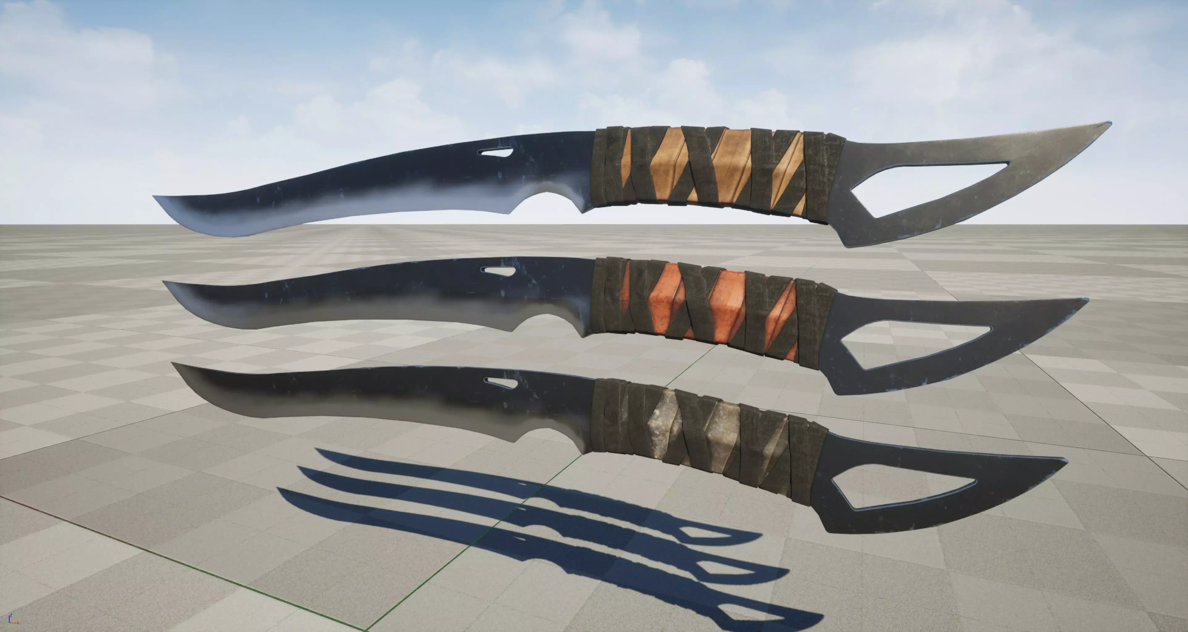 Combat Cleaver Low-poly 3D model_4