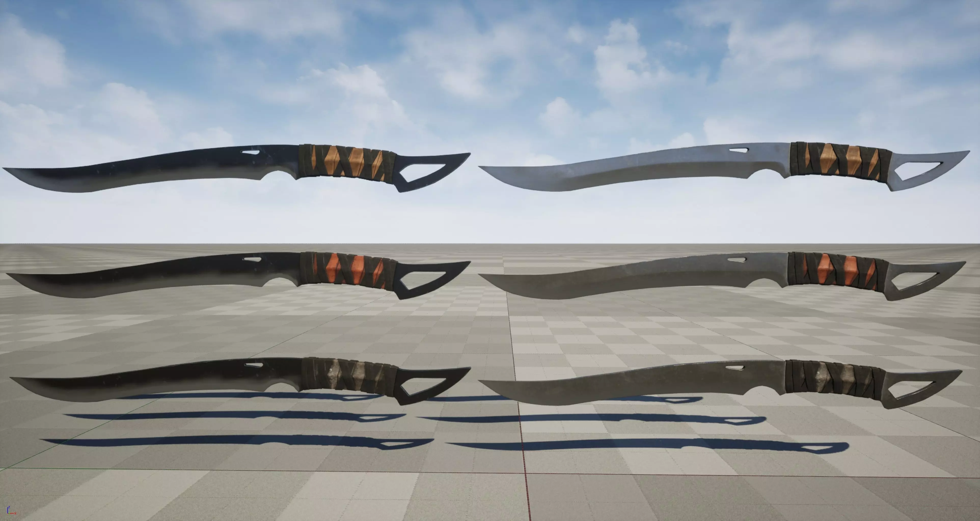 Combat Cleaver Low-poly 3D model_2