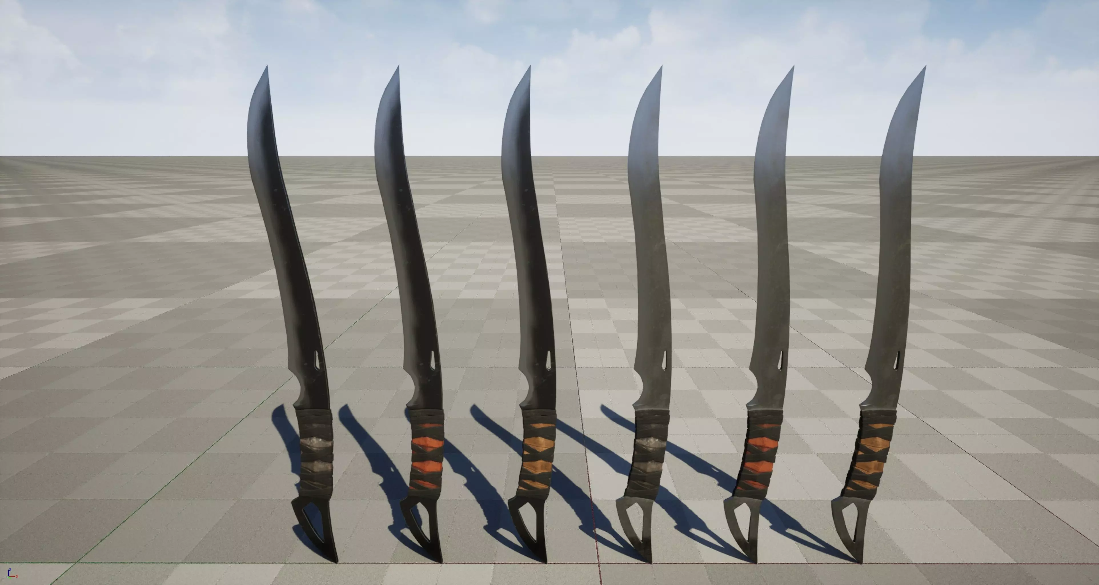 Combat Cleaver Low-poly 3D model_1