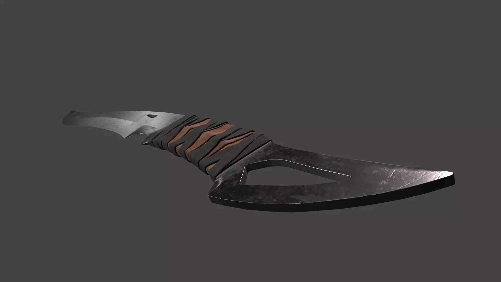 Combat Cleaver Low-poly 3D model_14