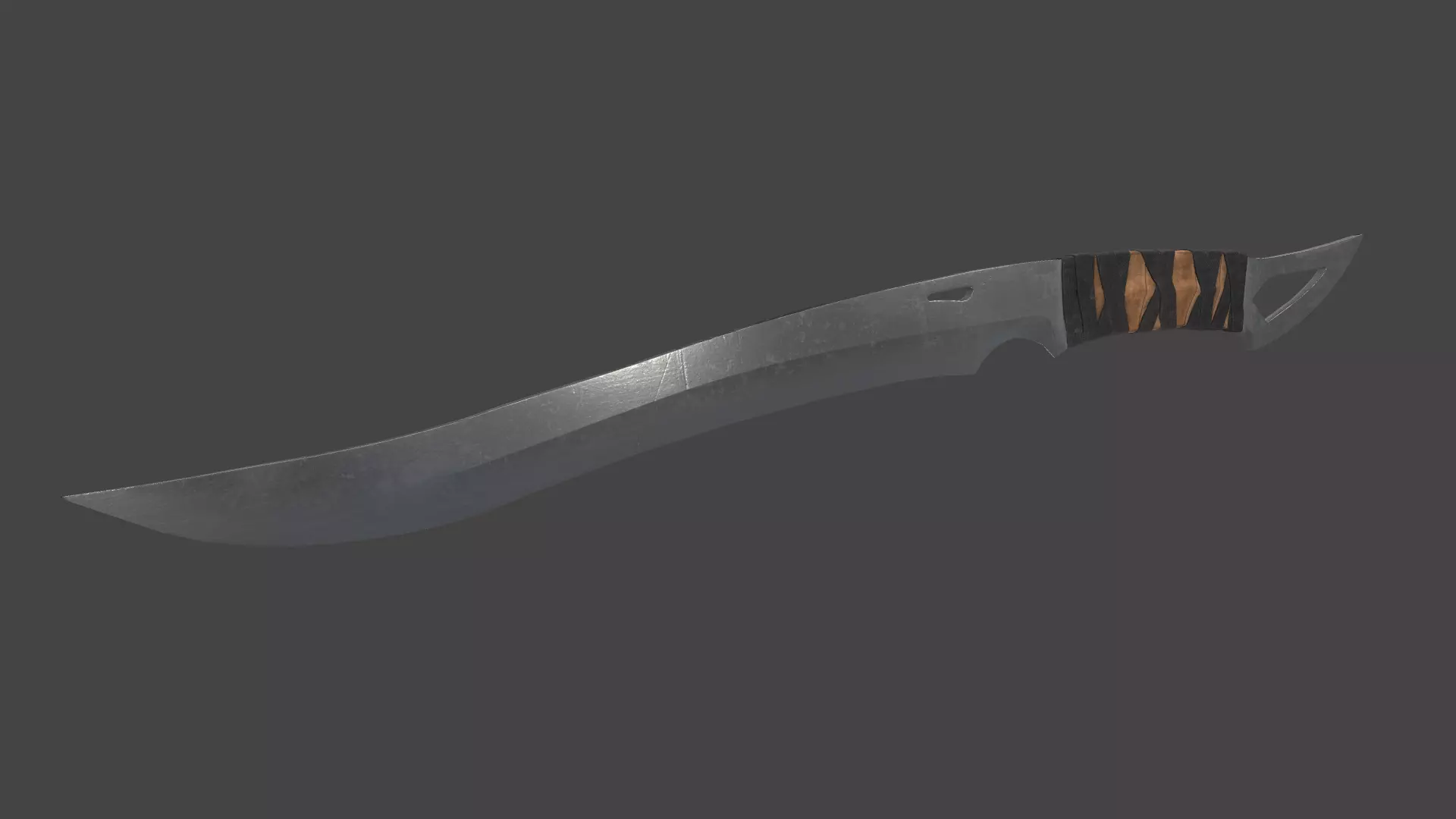 Combat Cleaver Low-poly 3D model_12