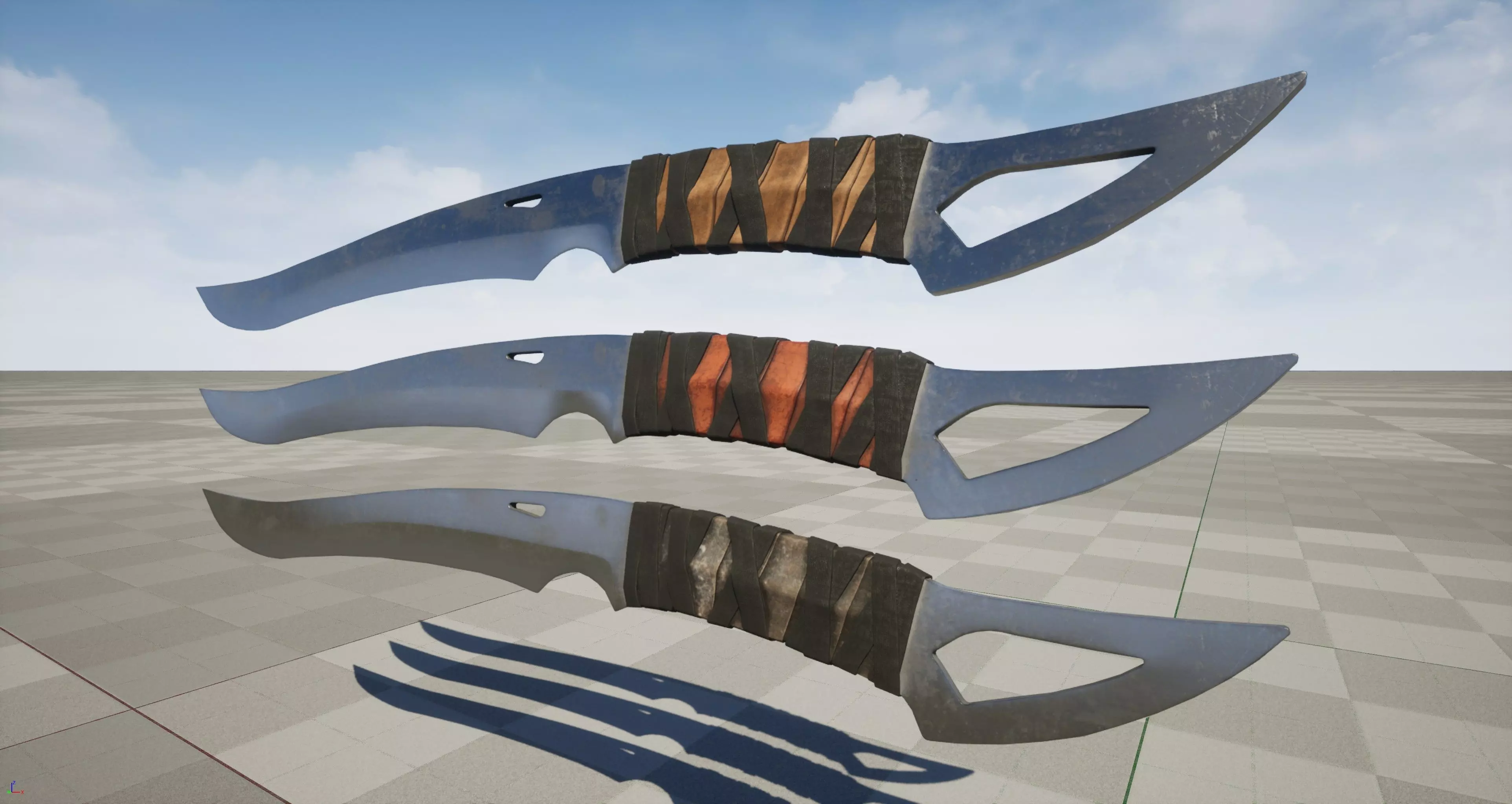 Combat Cleaver Low-poly 3D model_5