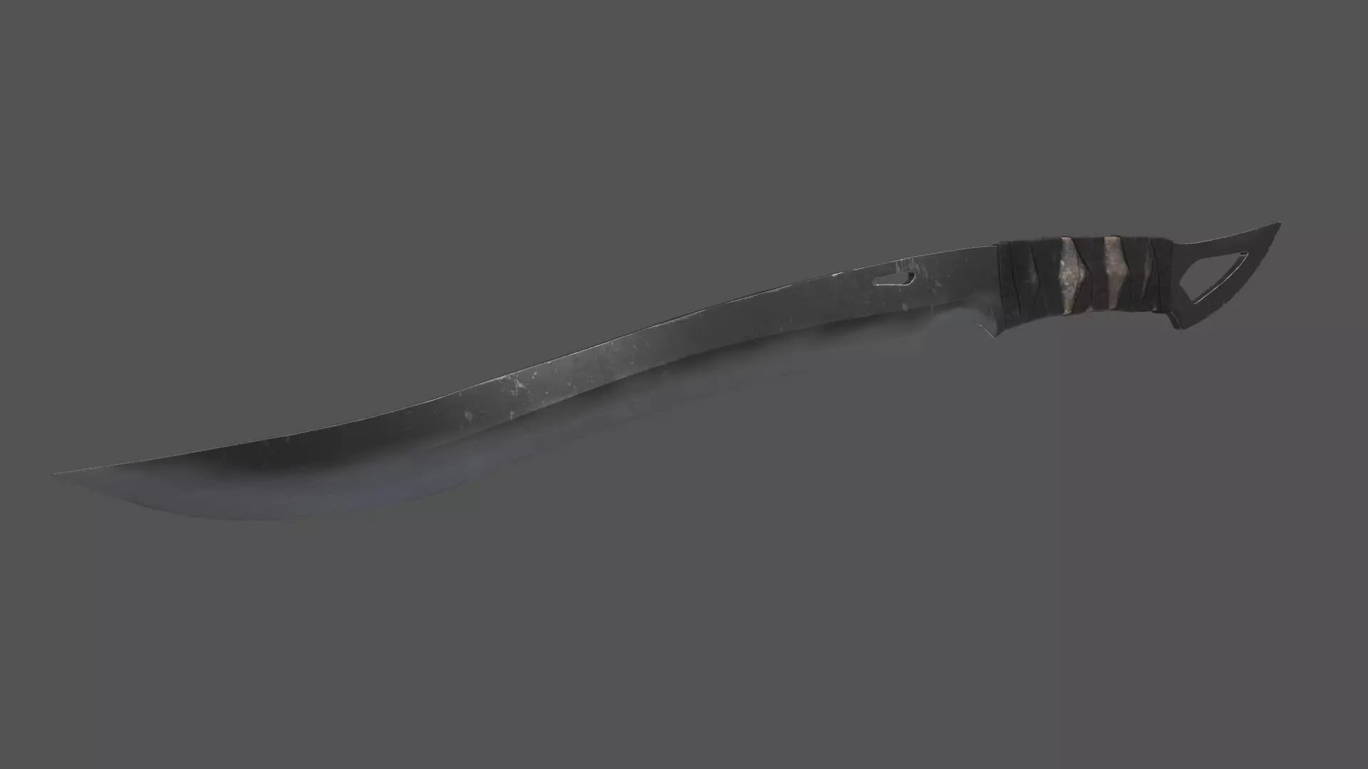 Combat Cleaver Low-poly 3D model_7